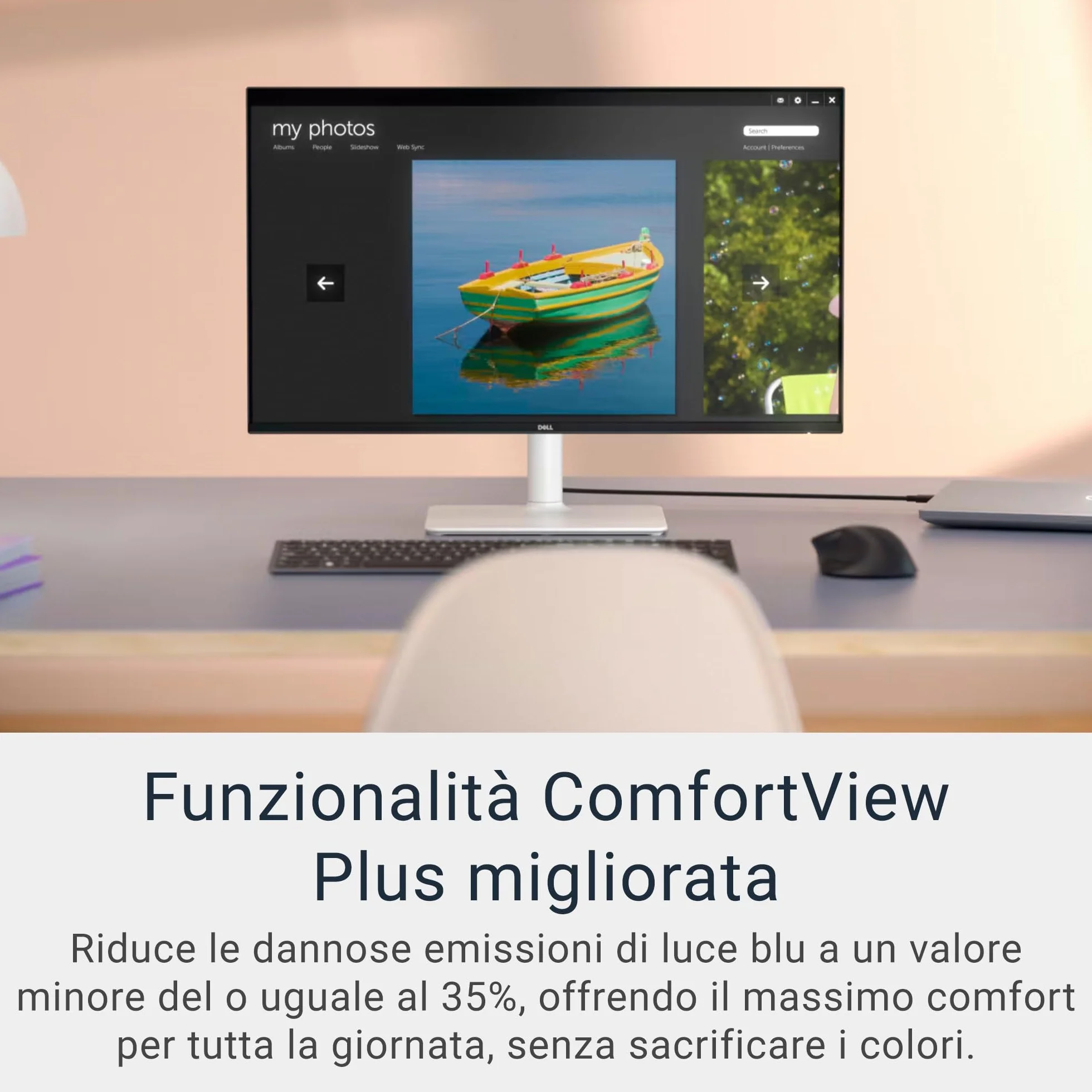 Dell 34 Plus USB-C Monitor - S3425DW, WQHD (3440x1440), 21:9 Curvo, 120Hz, VA, 1ms, AMD FreeSync Premium, HDR10, Regolabile in Altezza, Altoparlanti integrati, 2 USB-C, 2 HDMI, 3 Anni di Garanzia