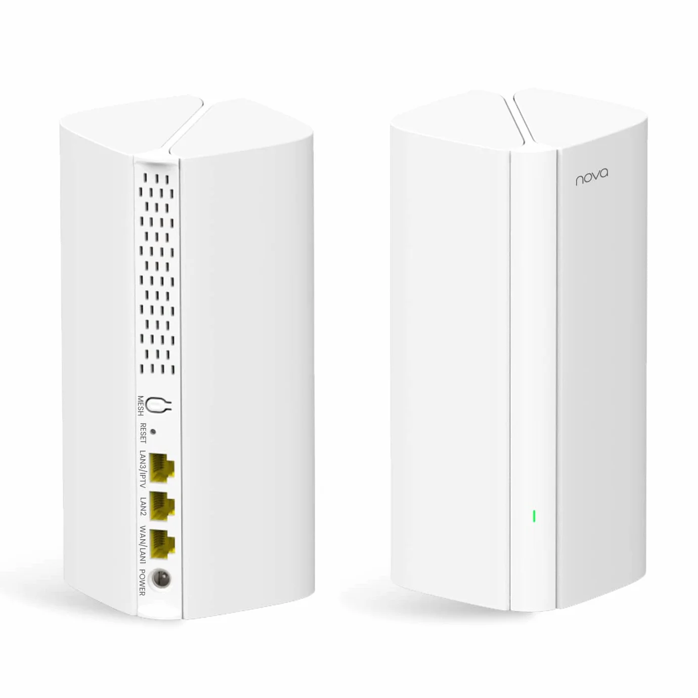 Tenda Nova MX12-2 Pack (220m², GE), AX3000 Mesh Wi-Fi 6 System, ampia copertura Wi-Fi fino a 220㎡, 1.7 GHz Quad-Core CPU, porte LAN Gigabit, supporta Alexa