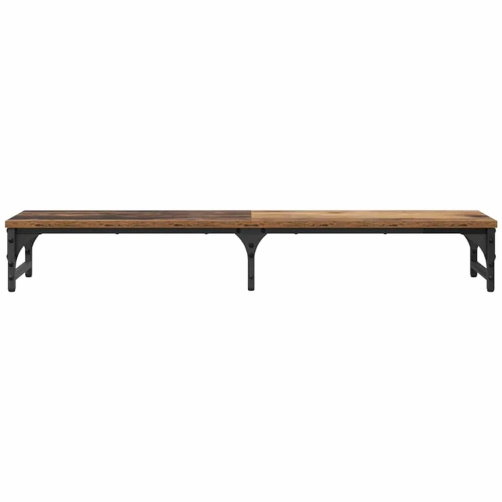 Supporto per monitor in legno anticato, 105 x 23 x 15,5 cm, in legno | Superficie opaca, altezza visiva ergonomica, supporto stabile, facile da pulire, per ufficio domestico