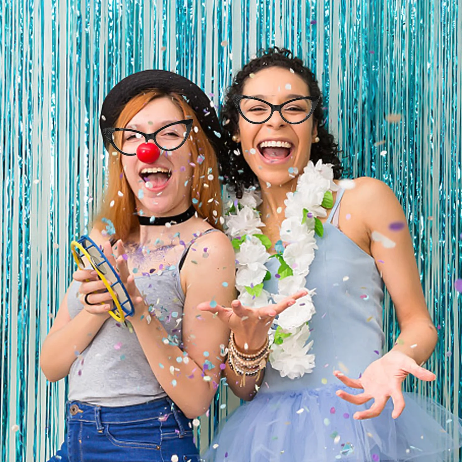 Occhiali da Cat-Eye Grandi e Piccoli Personalizzati Donna Feste