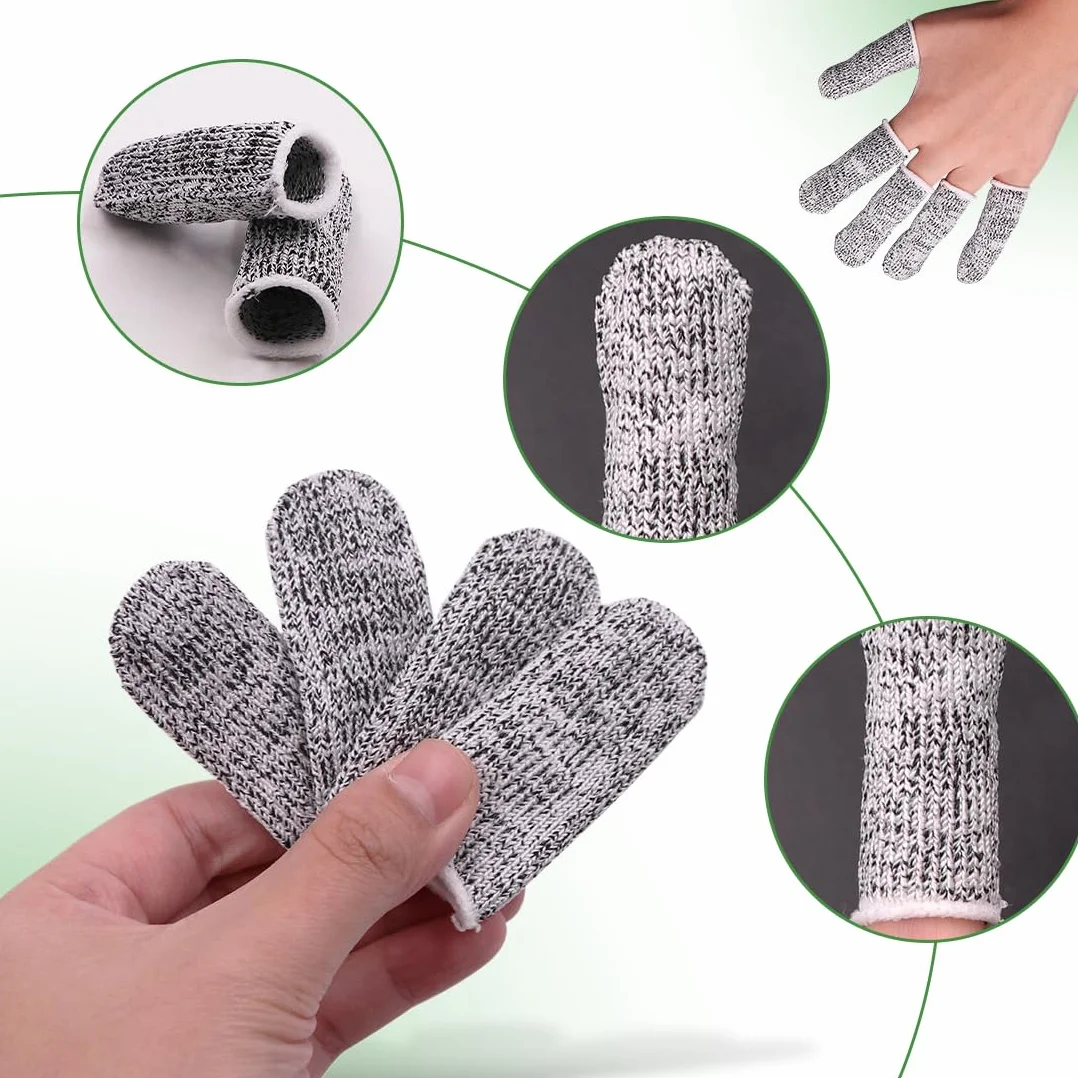 Cullini resistenti al taglio, proteggi dita riutilizzabili per lavoro, cucina, giardino