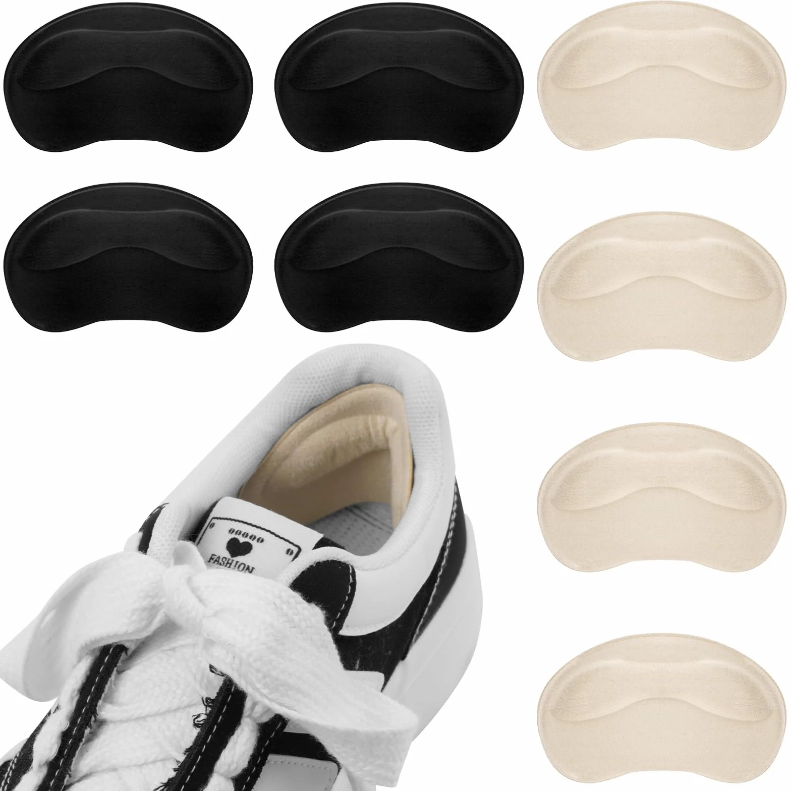 Vicloon Cuscinetti per Scarpe, 4 Paia Impugnature per Tallone, Inserti Autoadesivi Anti-Vesciche