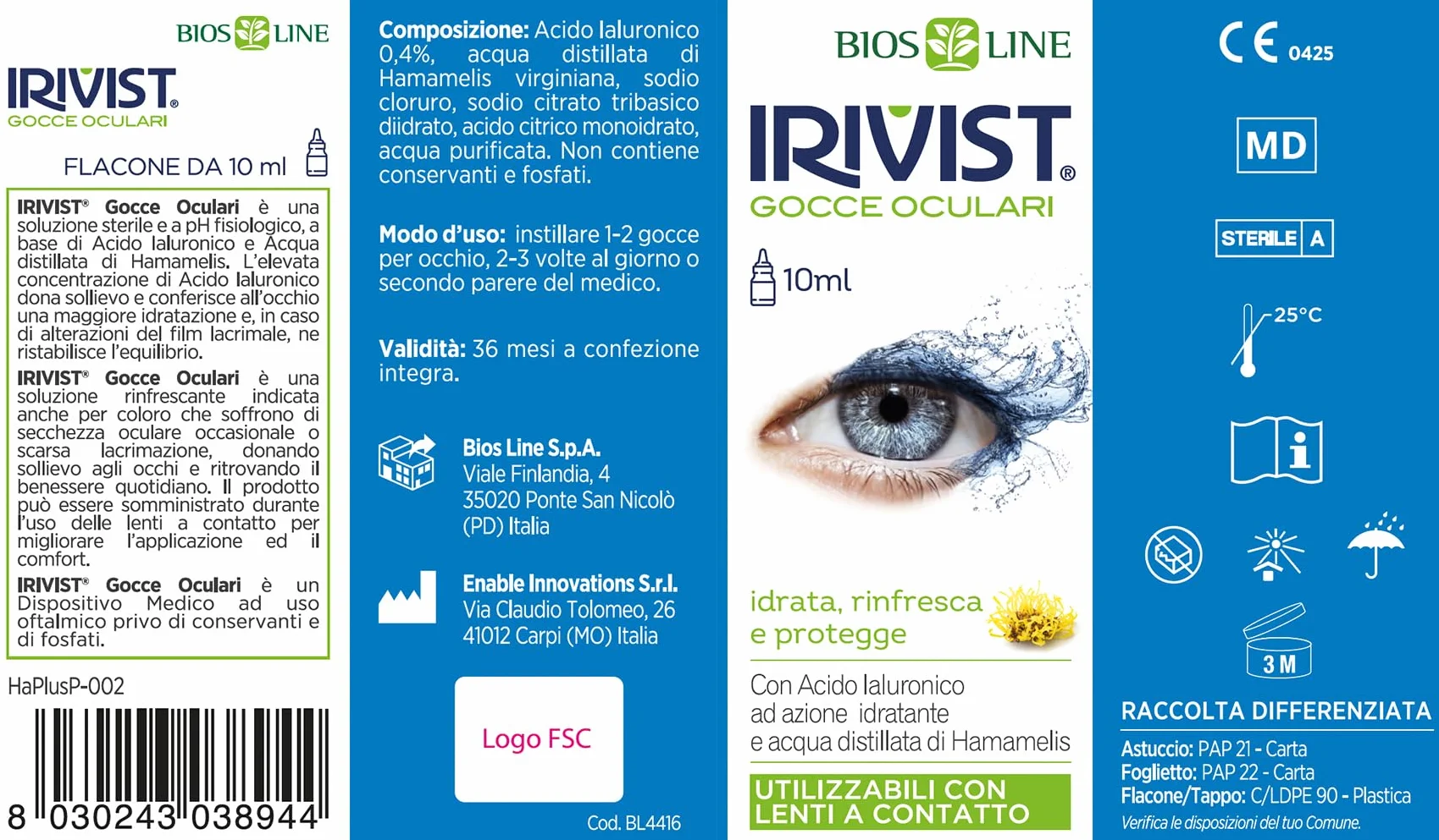 Irivist Gocce Oculari 10ml CE MDR 2017/745