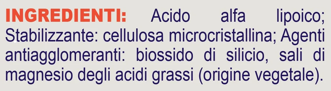 PROLABS Acido Alfa Lipoico ALA 600 mg 90 Compresse Antiossidante Vegan