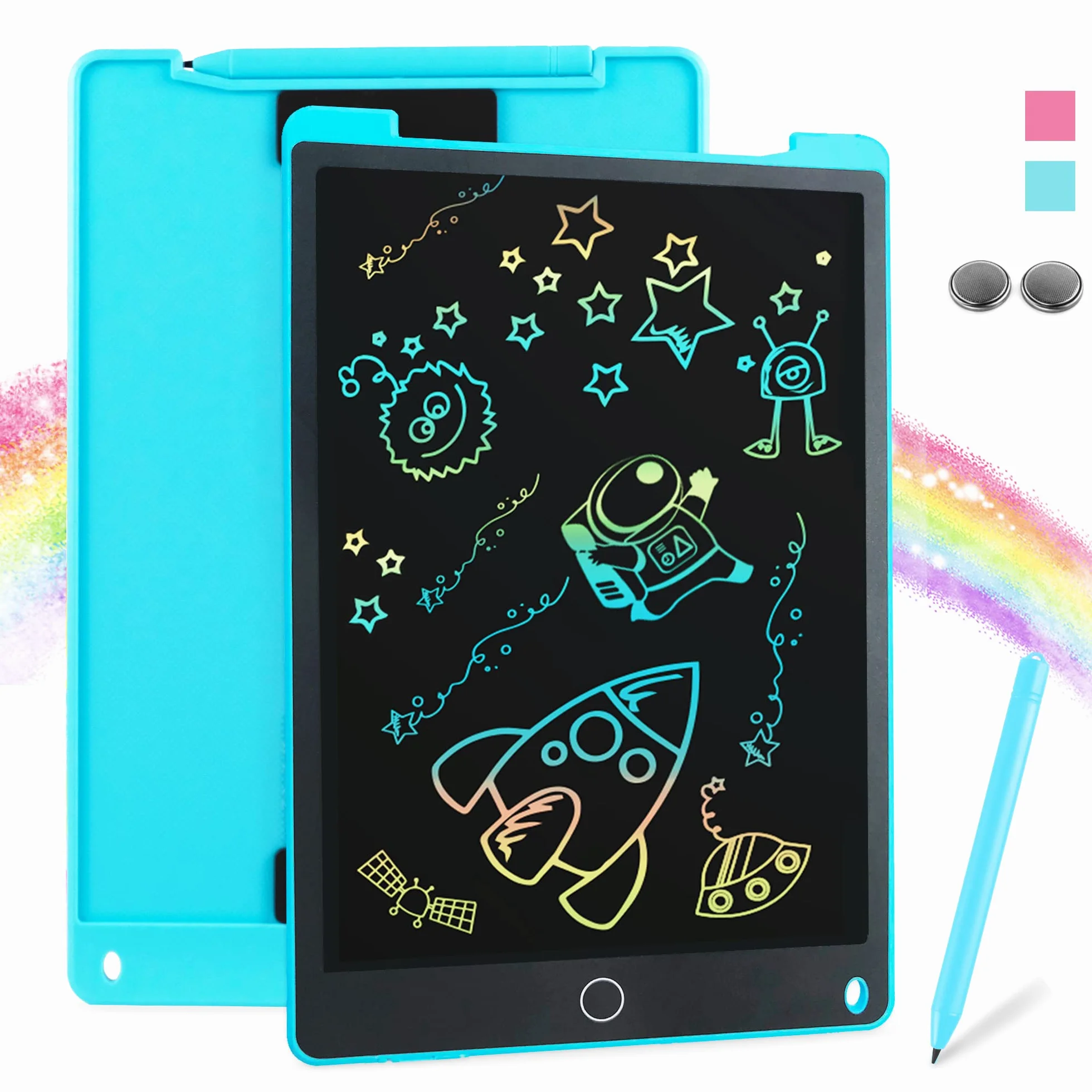 Tavoletta Grafica LCD 12 Pollici, Lavagna Magnetica per Bambini, Disegno Digitale Portatile, Regalo 4-6 Anni