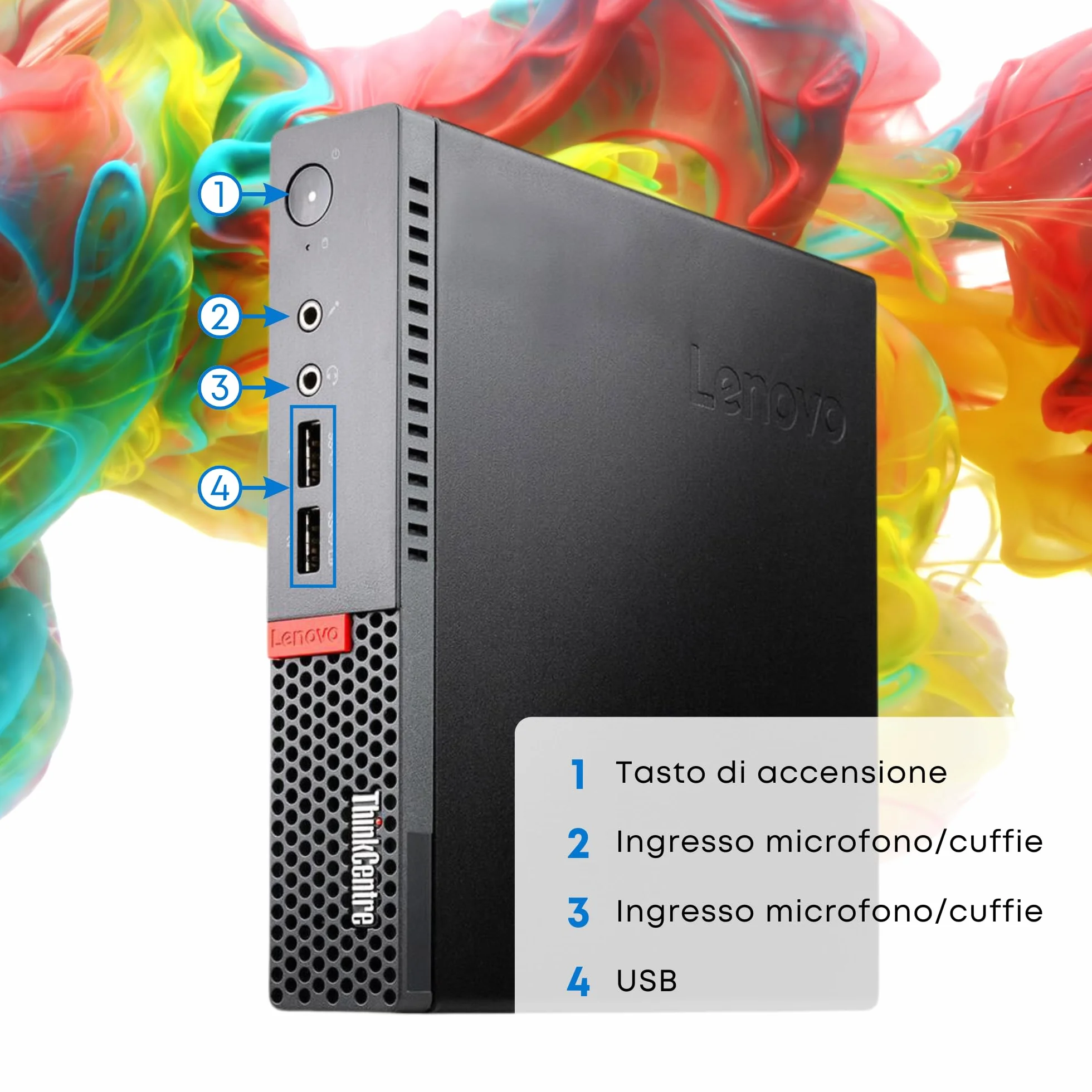 Lenovo ThinkCentre Mini PC Tiny Intel i5-6500T 8GB RAM 256GB SSD Ricondizionato