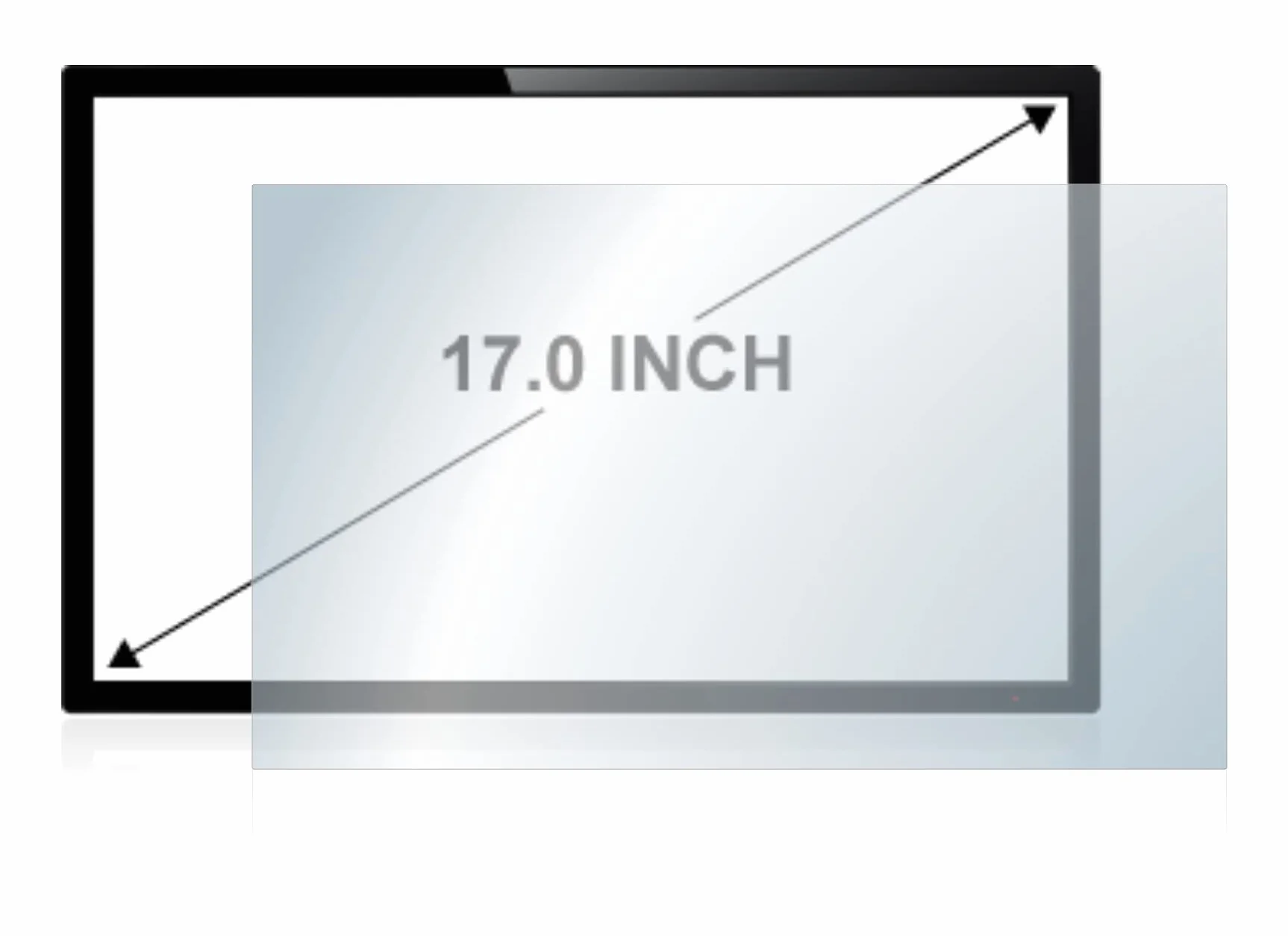 brotect 17" Pellicola Protettiva per PC touch panel con 17,0 Pollici (43.2 cm) [341 x 273 mm, 4:3] Trasparente Anti-Impronte