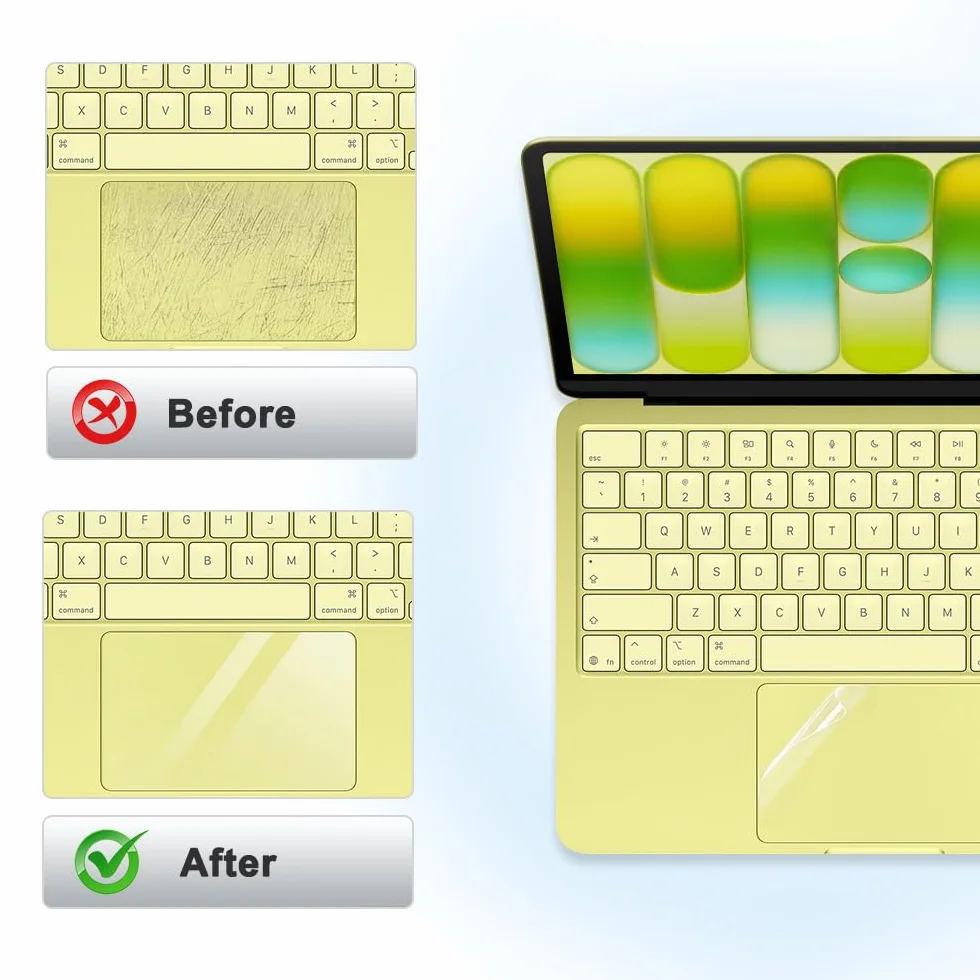 Confezione da 2 protezioni per trackpad per MacBook Neo 2026 da 13 pollici con chip A18 Pro (modello: A3404), copertura protettiva trasparente per touchpad per laptop, accessori protettivi ad
