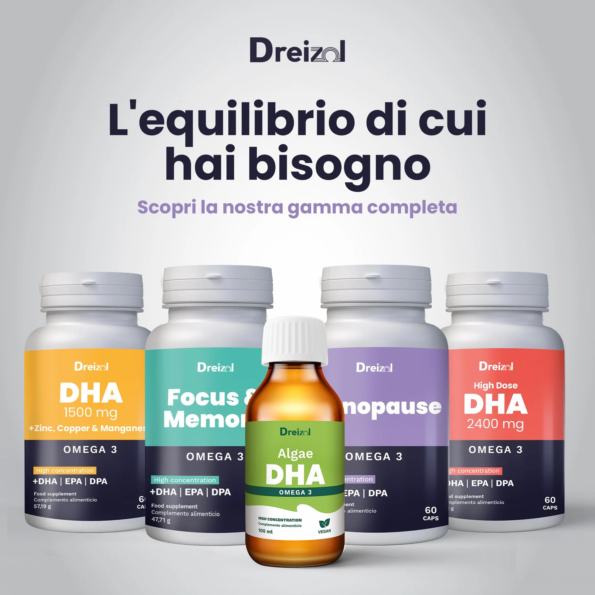Brudy Lab Omega 3 Menopausa 8 in 1 Capsule DHA EPA DPA trigliceridi vitamine minerali 60 capsule