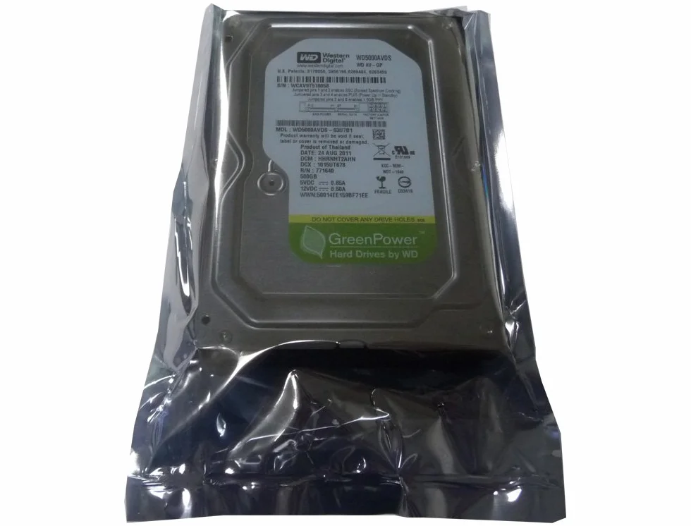 Western Digital Occidentale AV-GP Digitale HDD Interno da 3,5" da 500 GB, SATA, Buffer 32 MB, Nero