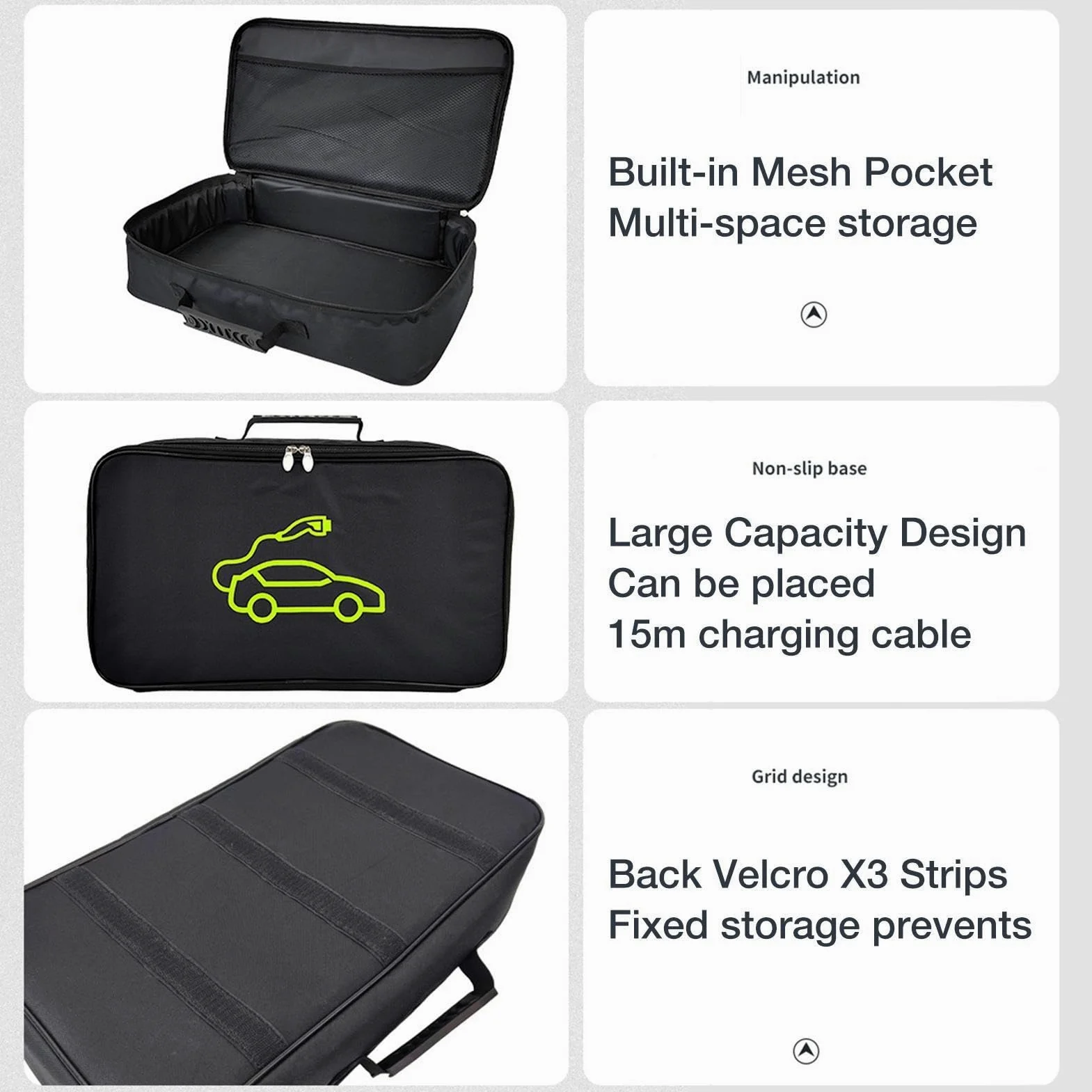 per cavo di ricarica per auto, borsa per il trasporto del cavo di | ricarica per veicoli elettrici, borsa per il trasporto del cavo di ricarica per veicoli elettrici, borsa per il trasporto di