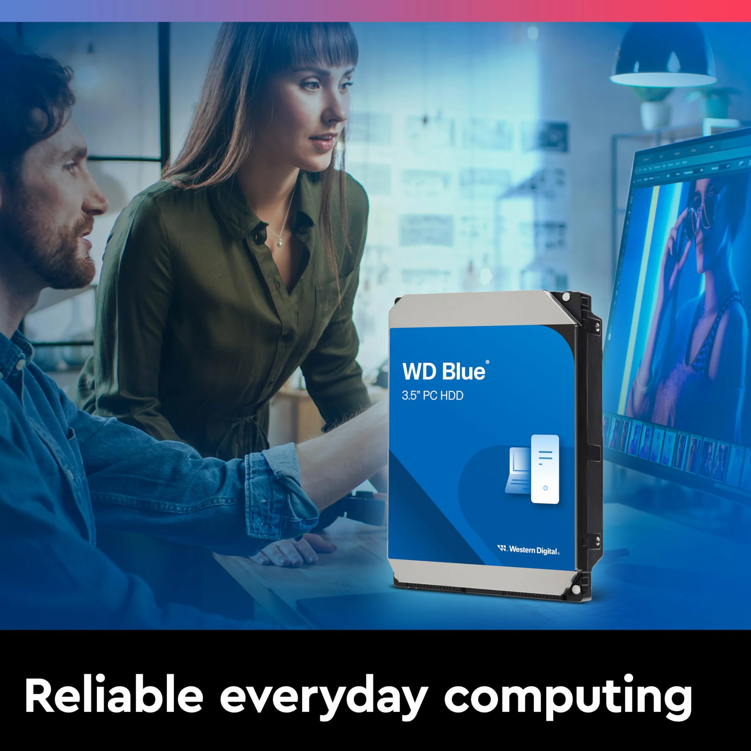 WD Blue 8TB per Desktop, Hard Disk Interno 3,5” - 5640 RPM, SATA 6 GB/s, Cache da 256 MB