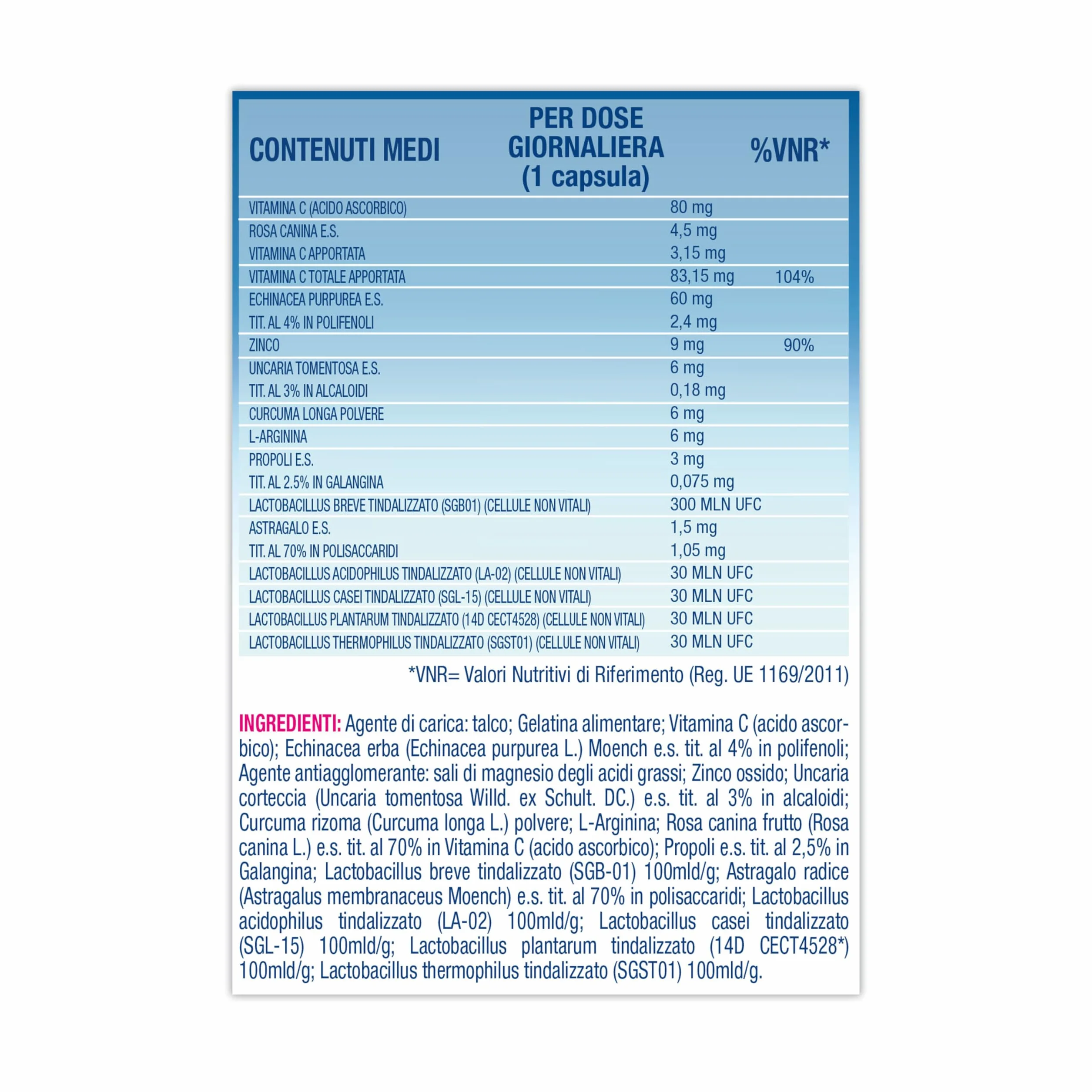 Immuno Forte Act Integratore Alimentare Difesa Organismo 30 Capsule Echinacea Uncaria Astragalo Curcuma Propoli Rosa Canina Vitamina C Zinco Fermenti Lattici