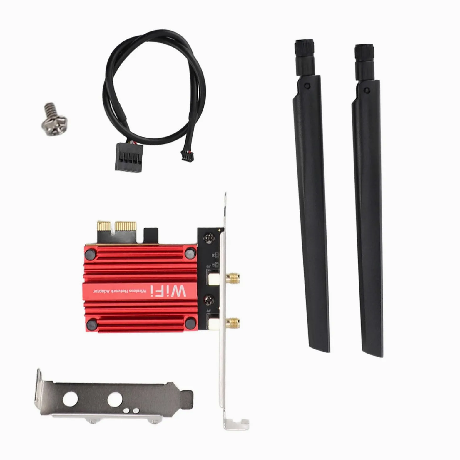 Scheda WiFi PCIE da 5374Mbps 3 Bande MU MIMO5.3 per PC Desktop WIN 10 11, Crittografia Intels WPA3
