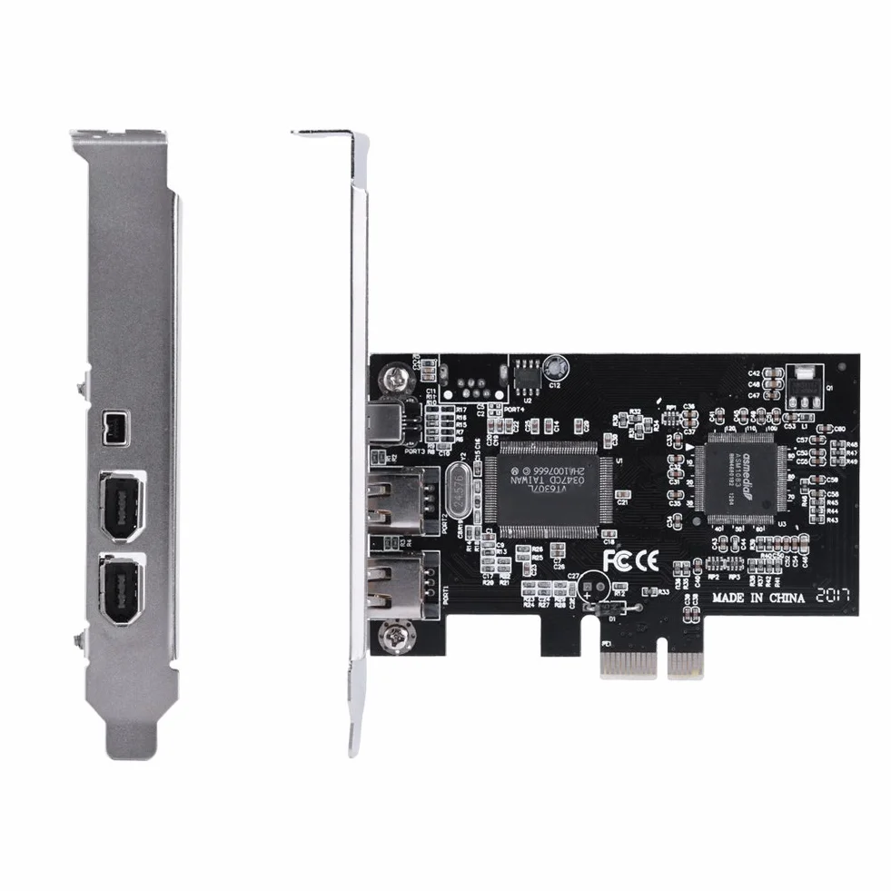 Tosuny Scheda Controller PCI-E, Scheda di Controllo PCI Express IEEE 1394 FireWire 1394a ad Alta velocità Adattatore PCIe FireWire con Cavo Firewire, Supporta Hot Swap, Collega e USA