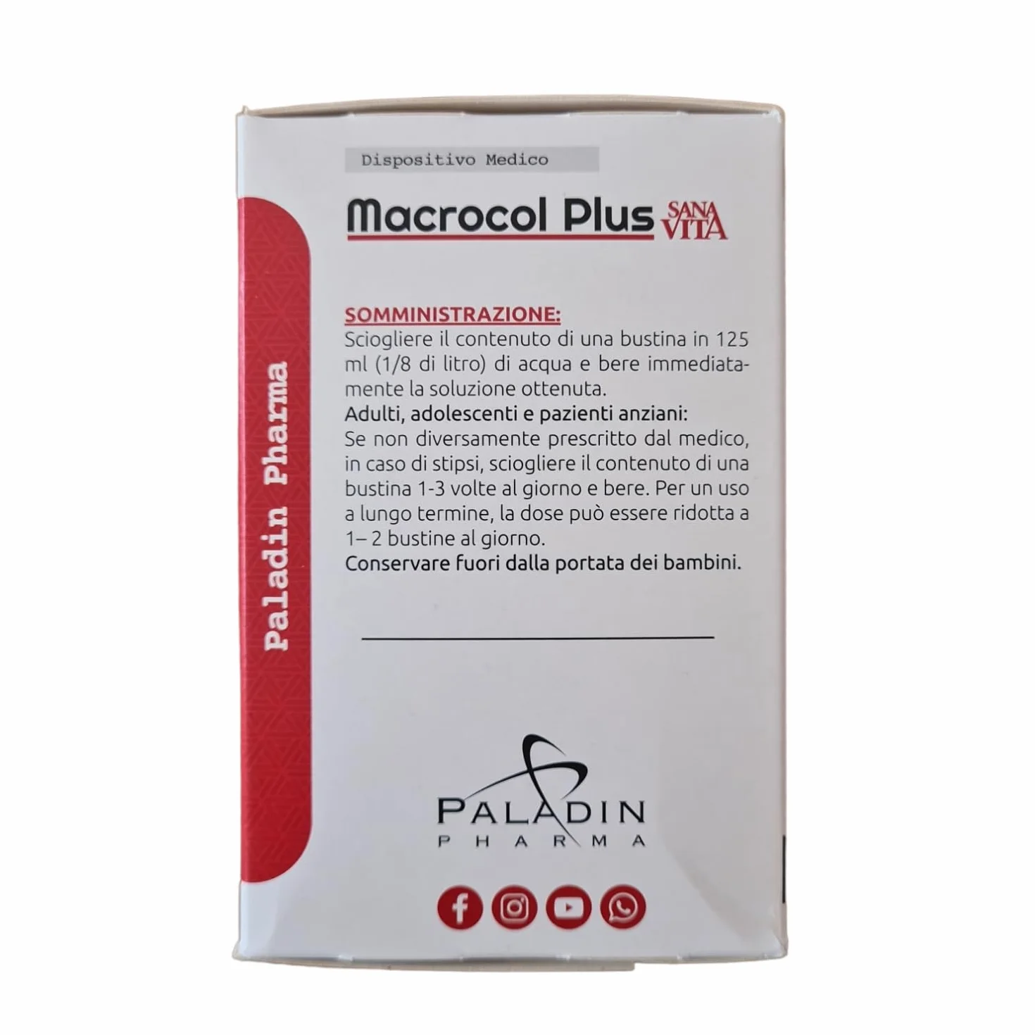 Paladin Pharma Sanavita Macrocol Lassativo Osmotico 13.81 g 20 Bustine