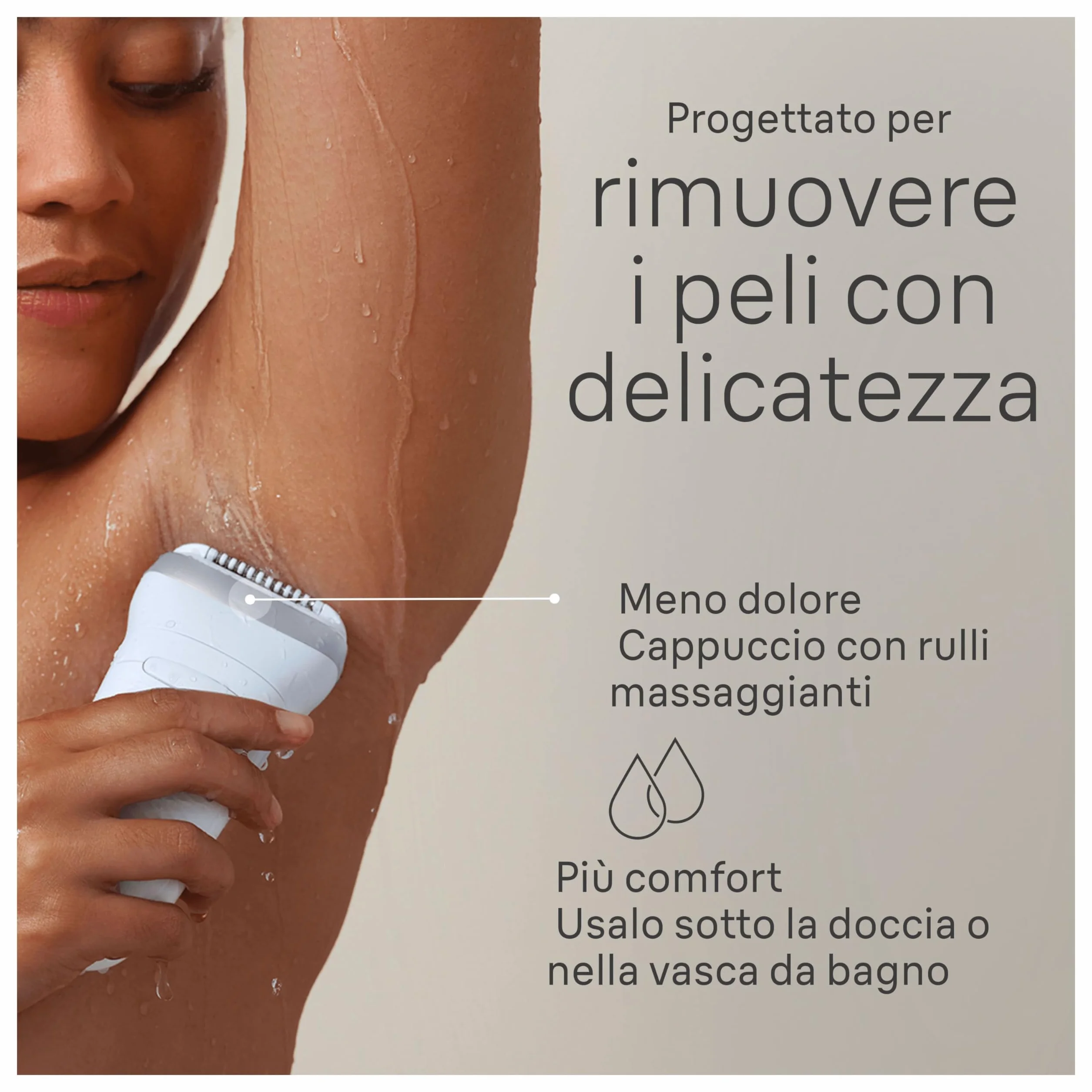 Braun Silk-Épil 7 Epilatore Elettrico Donna Wet & Dry, 7-011, Bianco/Argento
