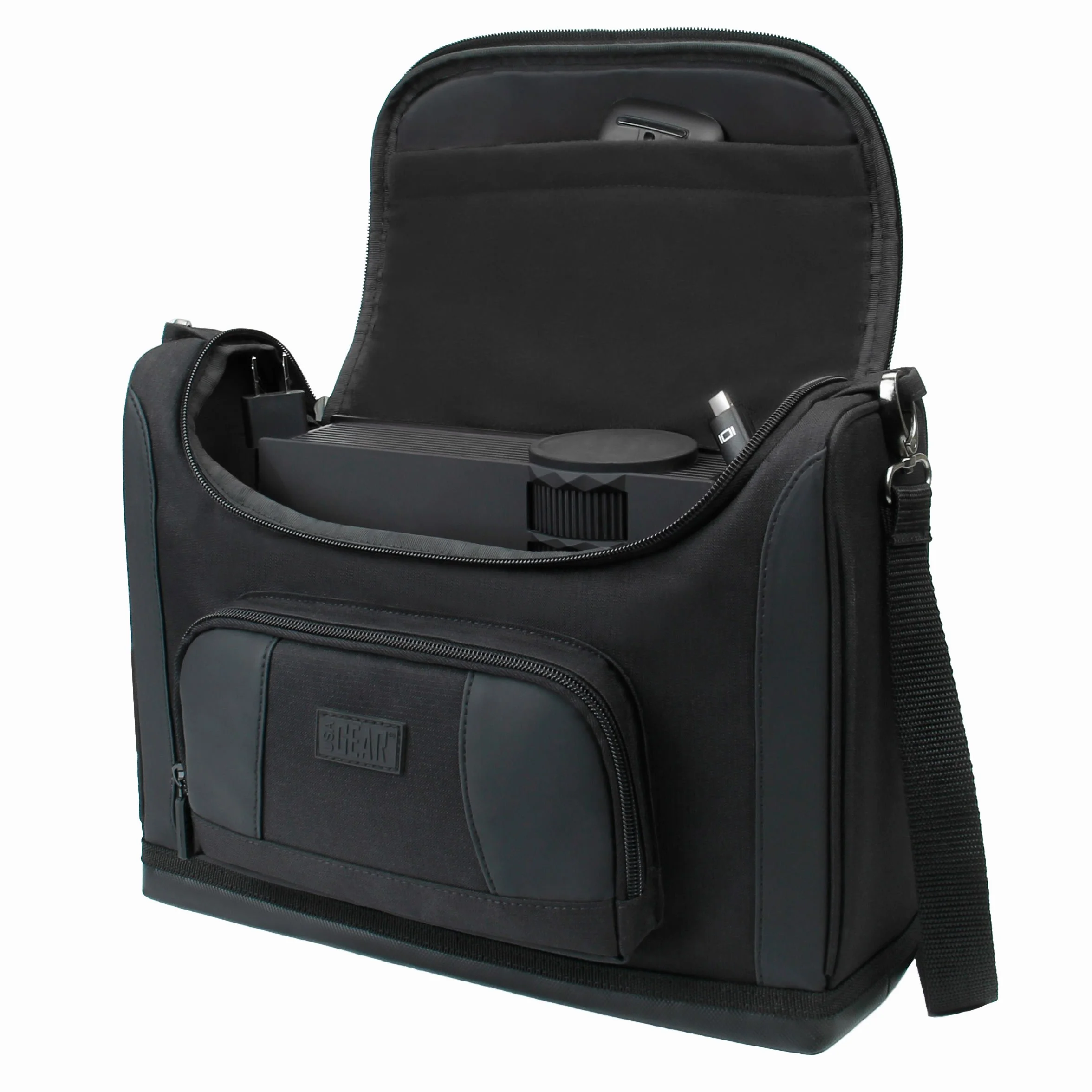USA Gear Borsa Mini Proiettore 4K - Piccola Custodia per Proiettore Portatile con Divisori Personalizzabili Compatibile con XuanPad Projector 2024, Elephas, Mini YOTON Y3 - Nero