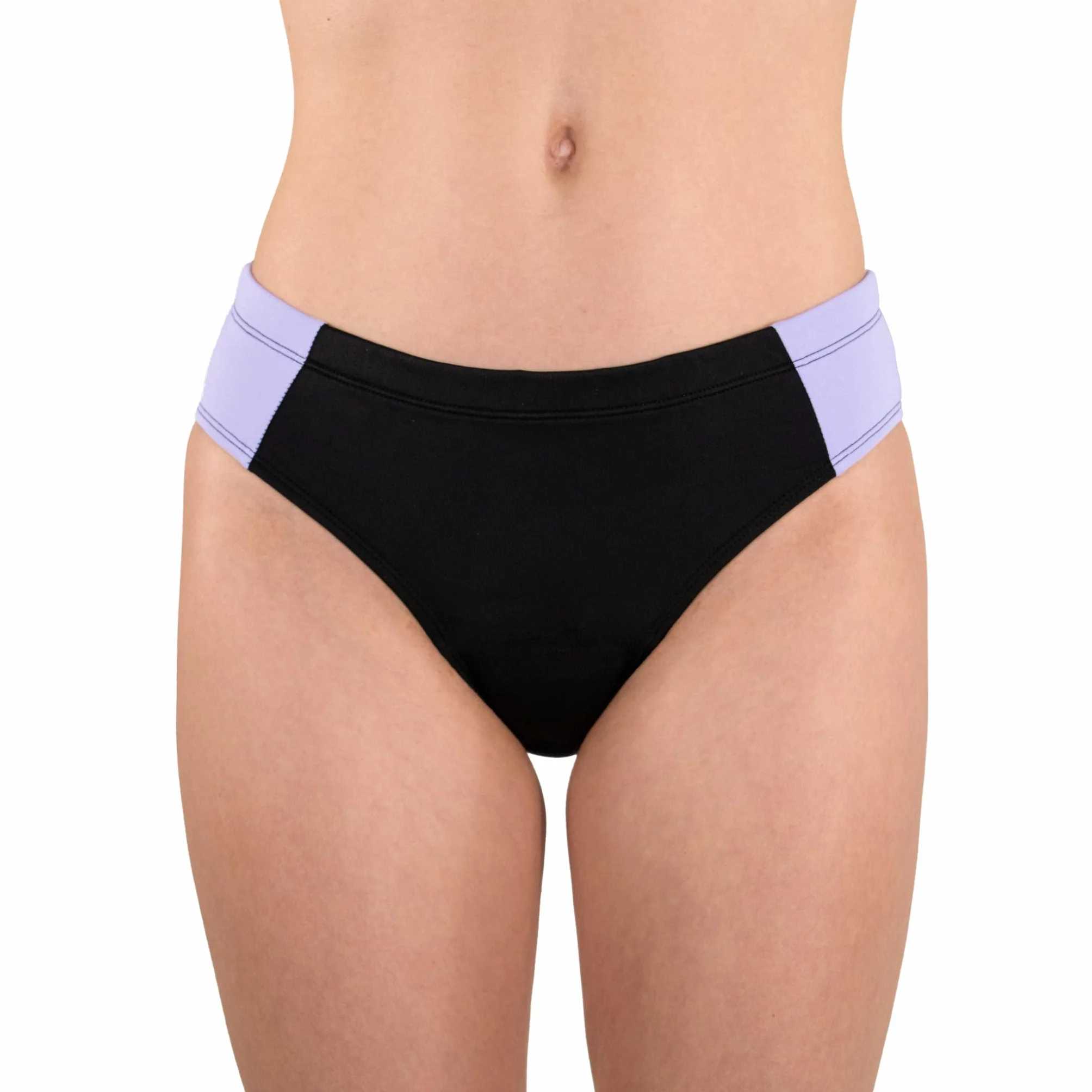 MYLILY Costume Mestruale Ragazze Adolescenti Taglio Sportivo Piscina Mare Lago Spiaggia Slip Donna 4 Assorbenti Antiperdita Oeko-Tex Vegano