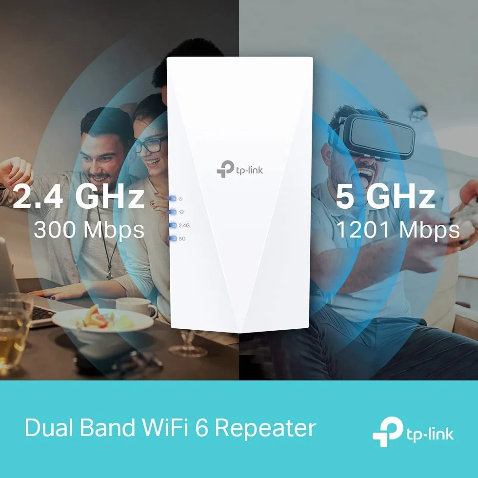 TP-Link RE500X V1 - Wi-Fi range extender - GigE - Wi-Fi 6-2.4 GHz, 5 GHz (Ricondizionato)