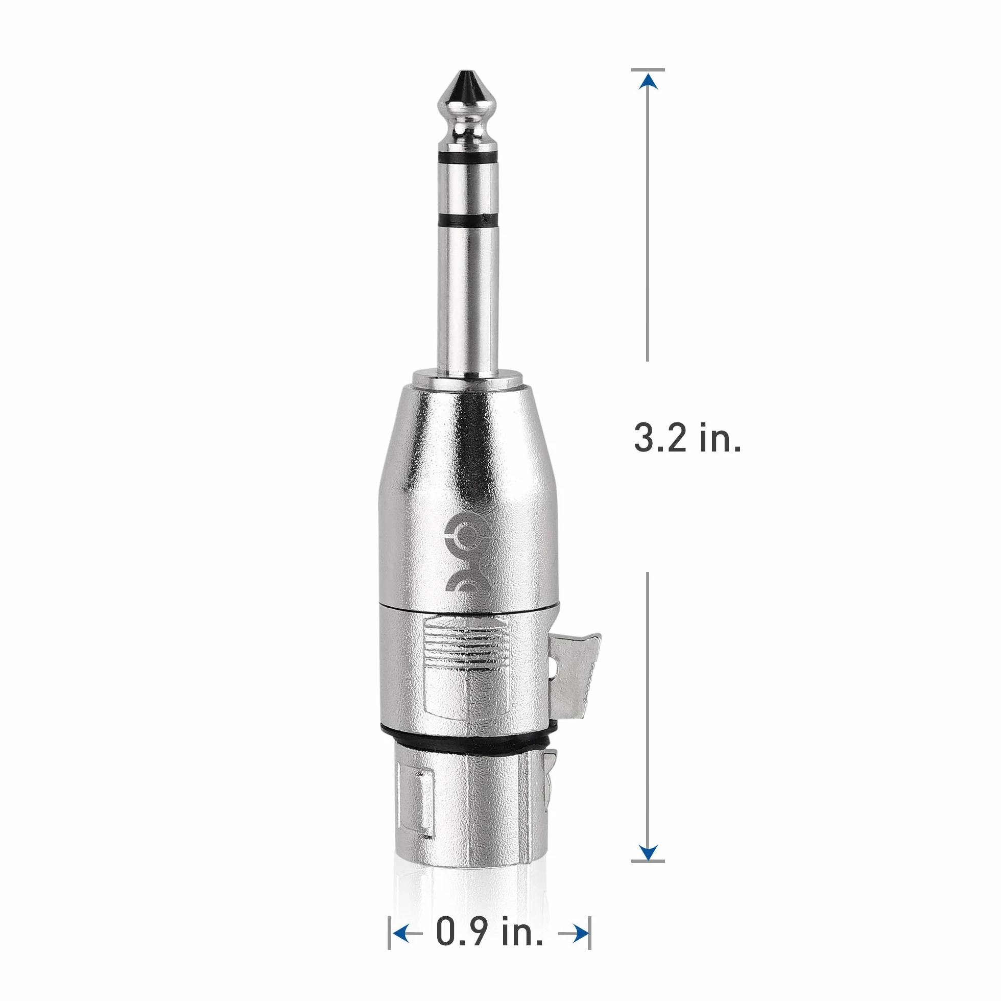 Cable Matters Confezione da 2 adattatore da XLR femmina a TRS da 6,35 mm (adattatore xlr jack 6.3 maschio) - da maschio a femmina