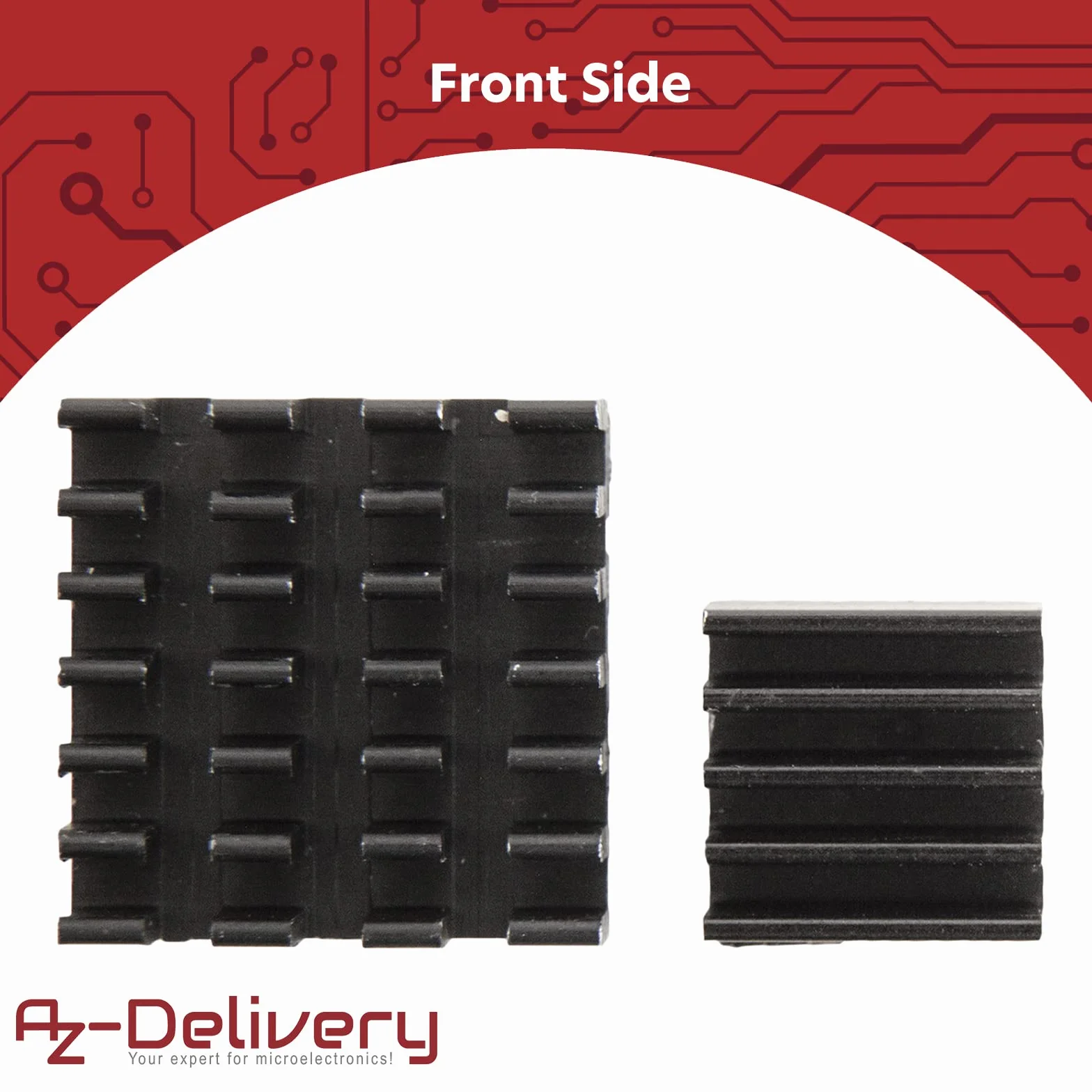AZDelivery Dissipatore passivo in alluminio nero in diverse misure per lampone Pi 3 modello A + B