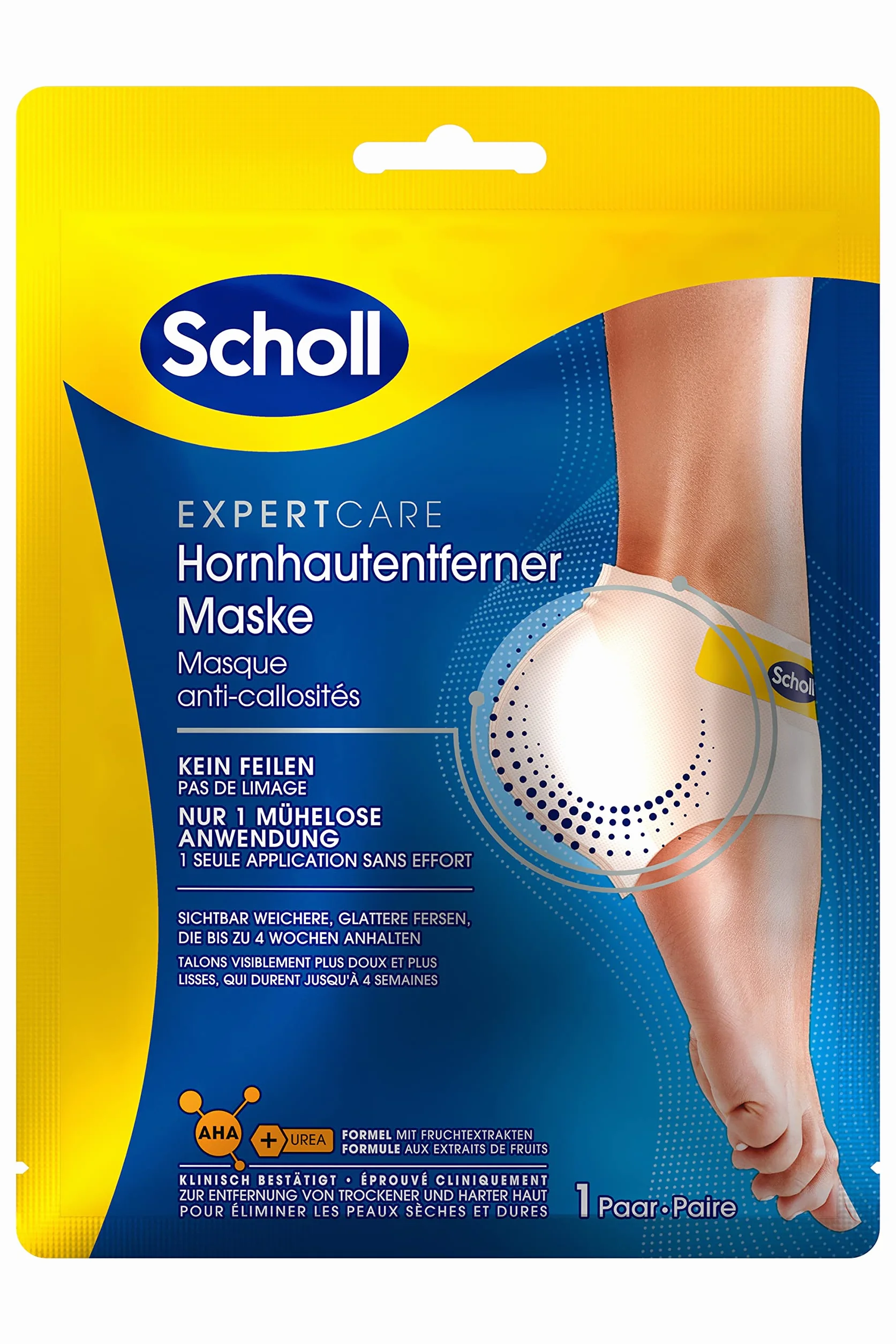 Scholl Maschera per rimozione dei calli – calzini per piedi morbidi