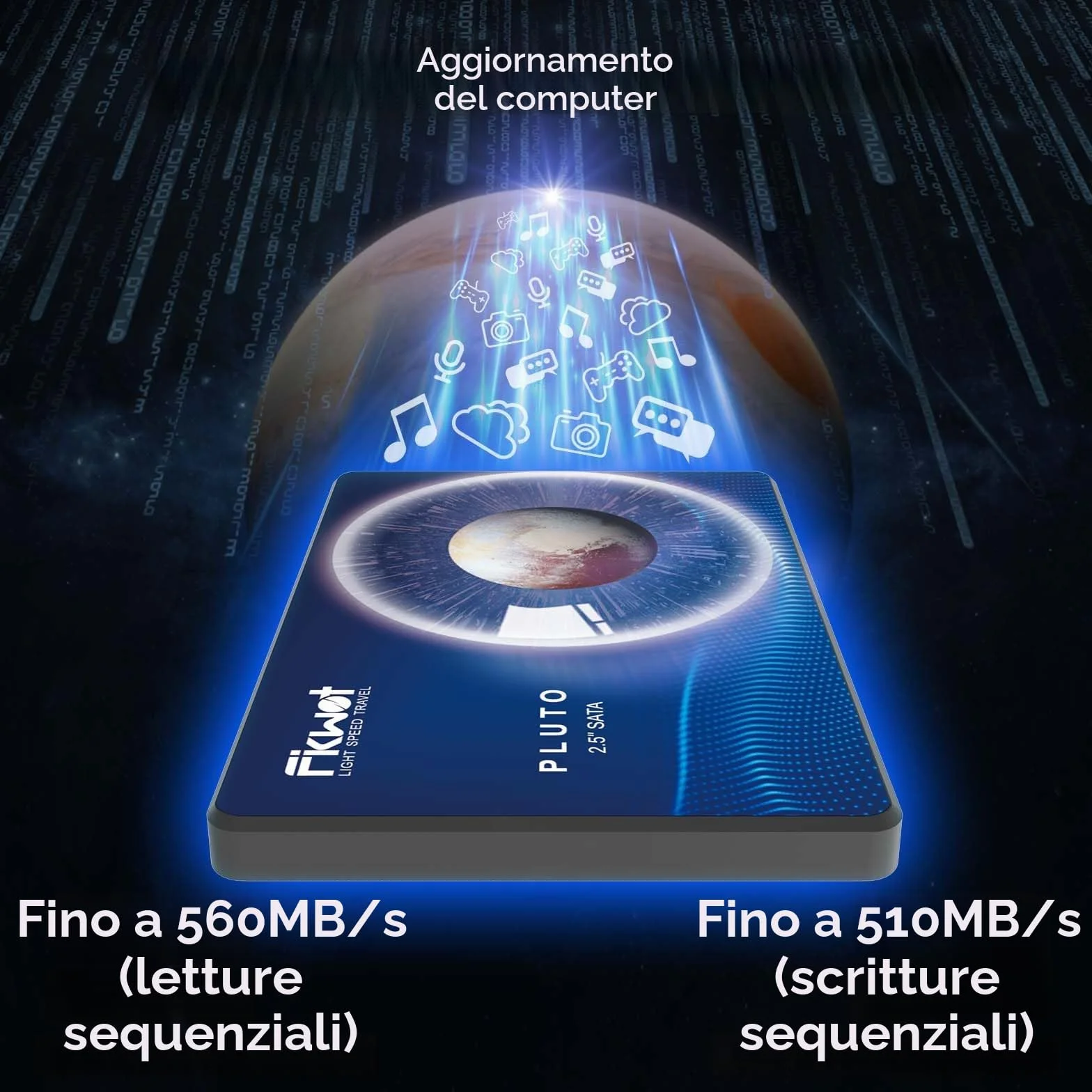 Fikwot FX815 SSD 256GB 2.5" SATA Interno 3D NAND 550 MB/s
