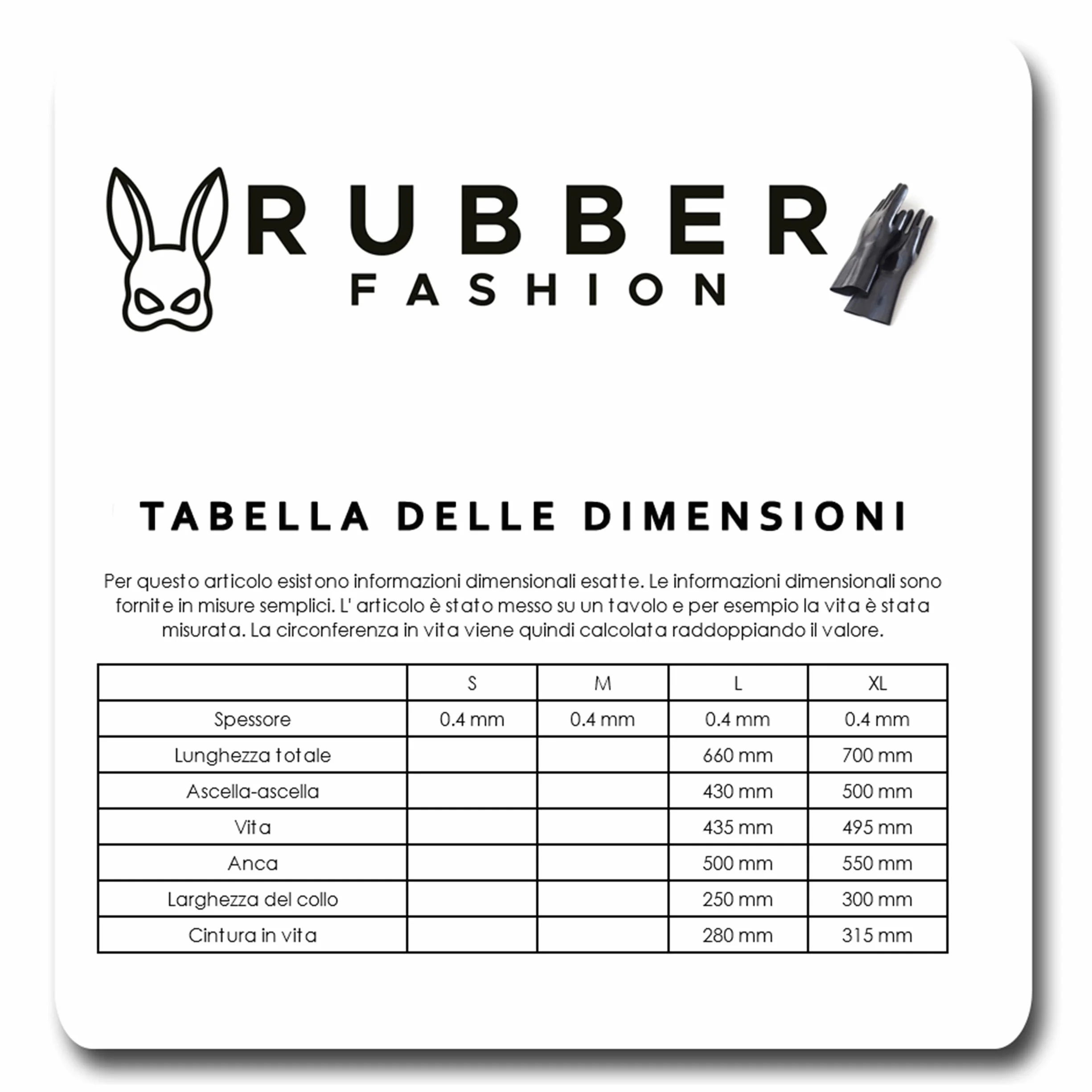 Rubberfashion Camicia in Lattice Senza Maniche Donna Nero 0,4 mm M