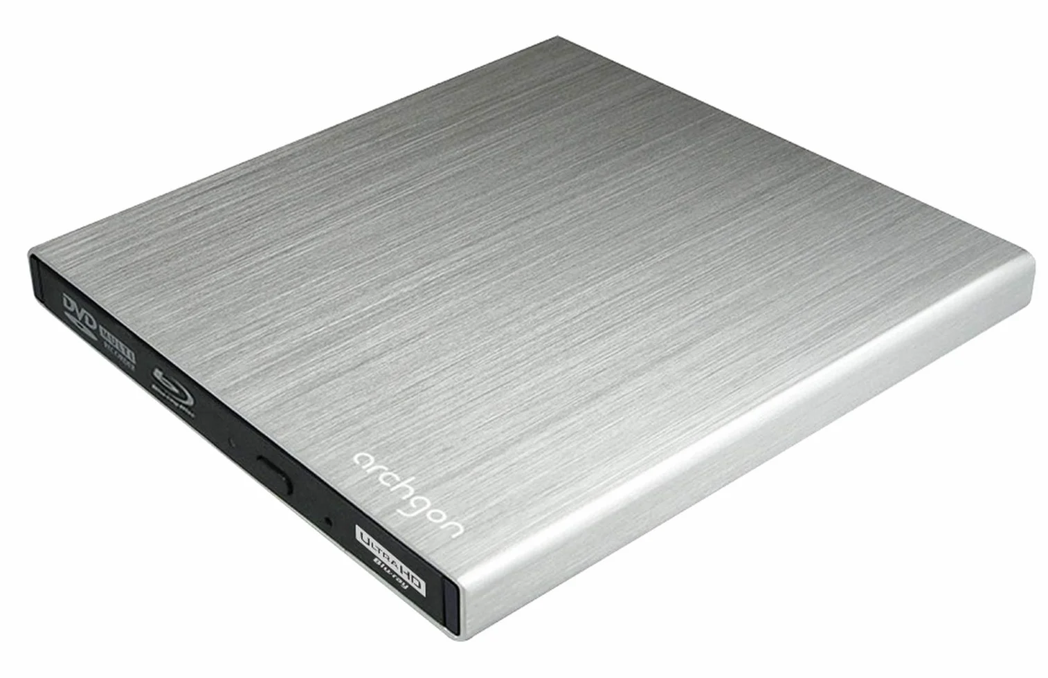 Archgon Star UHD Esterno Lettore 4K-Ultra HD BD Player, Masterizzatore Blu-ray BDXL Burner per PC USB 3.0 USB-C, M-Disc, Cassetto per il caricamento del disco, Box di protezione, Alluminio Argento