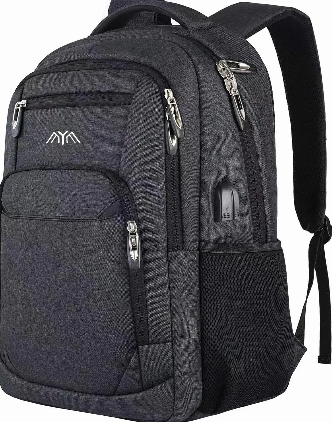 Zaino per scuola e laptop, per ragazzi, ragazze, adolescenti, uomini e donne, da giorno e per lavoro, zaino con USB