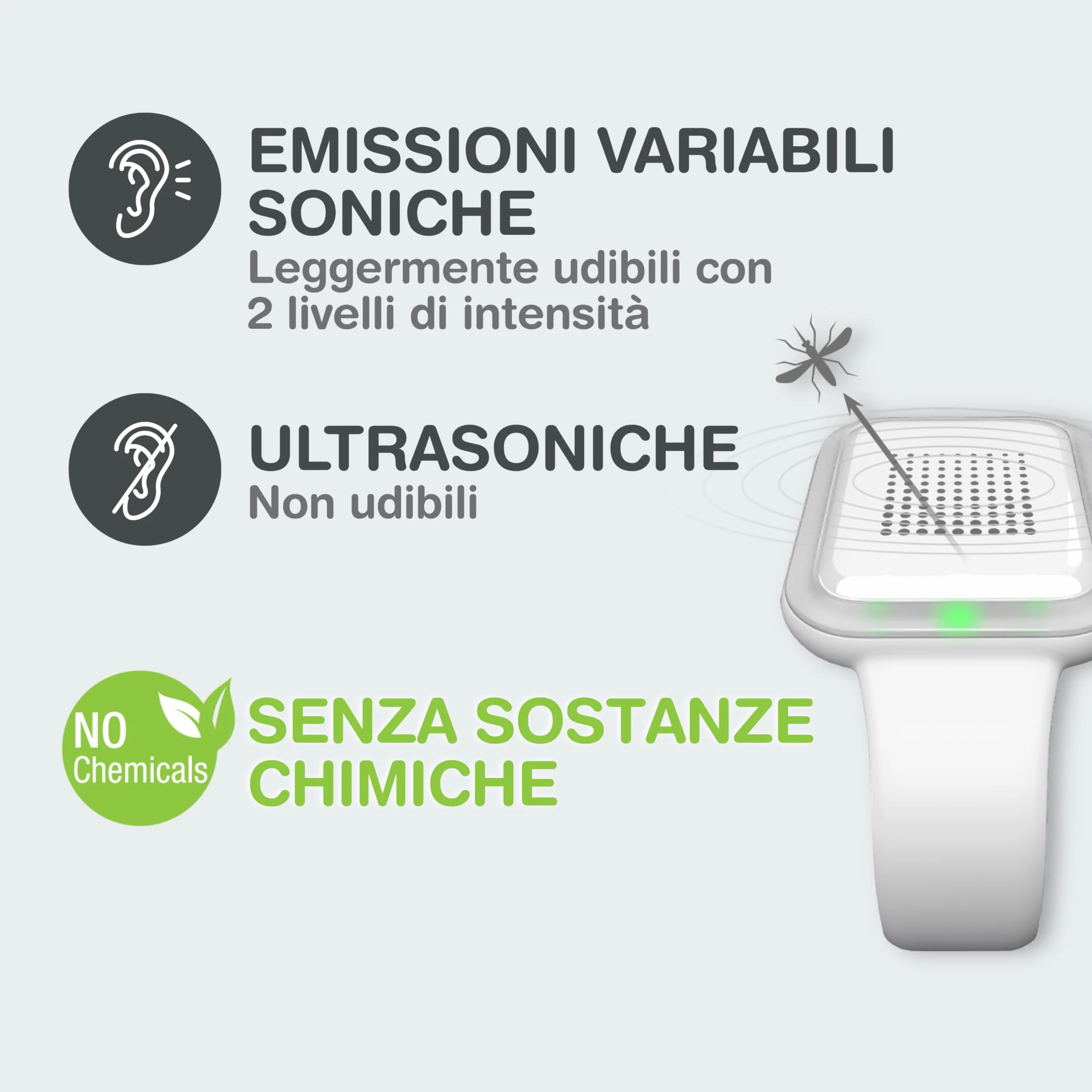 Colpharma Braccialetti Antizanzare 2 in 1 Double Defence – Protezione Naturale, Regolabile per Adulti e Bambini, Verde