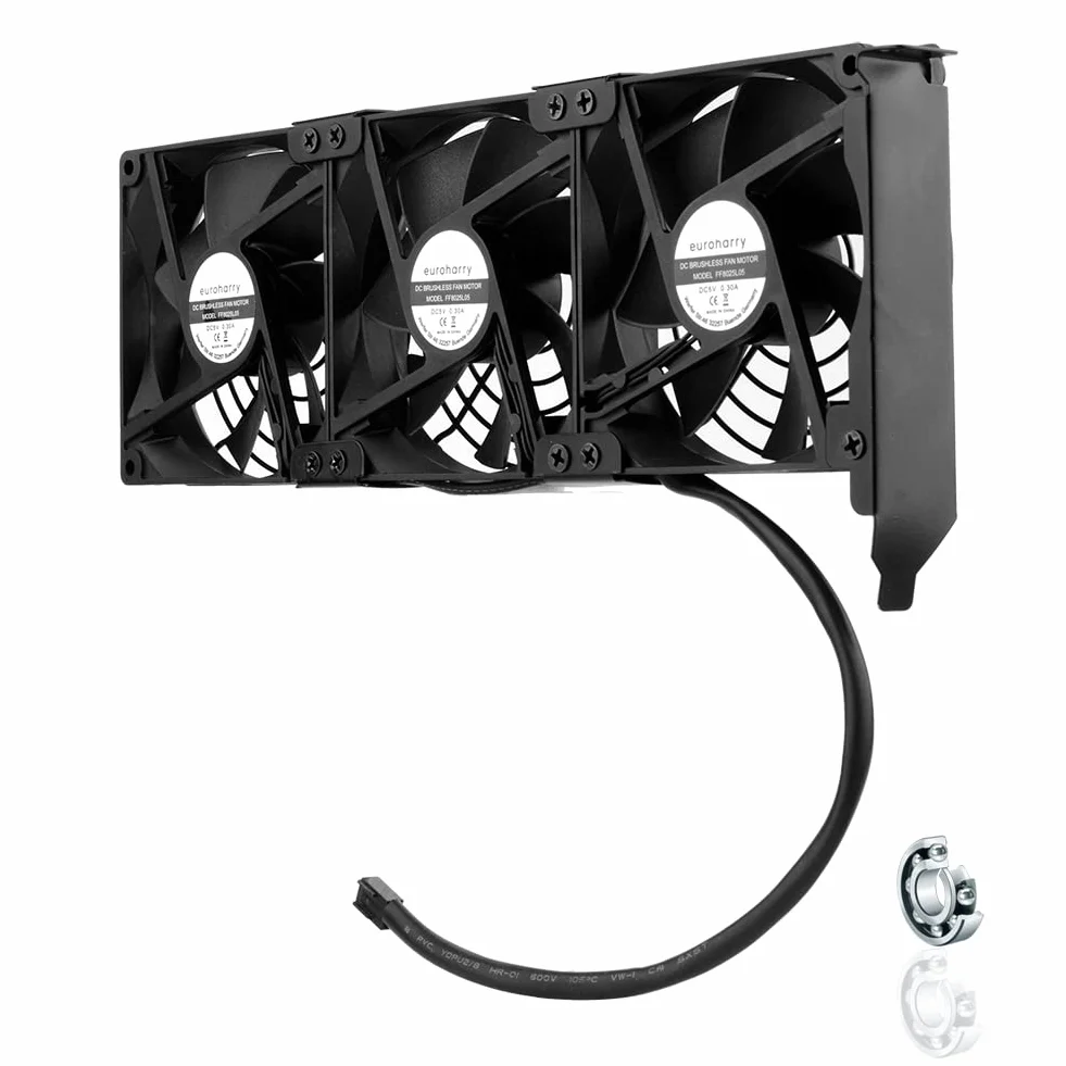 Ventola di raffreddamento per scheda grafica 3 x 92 mm 2 pin, ventola GPU, ventola PCI, supporta l'interfaccia SYS_FAN, adatto per gtx 1080ti, gtx1060, rtx 3080ti...