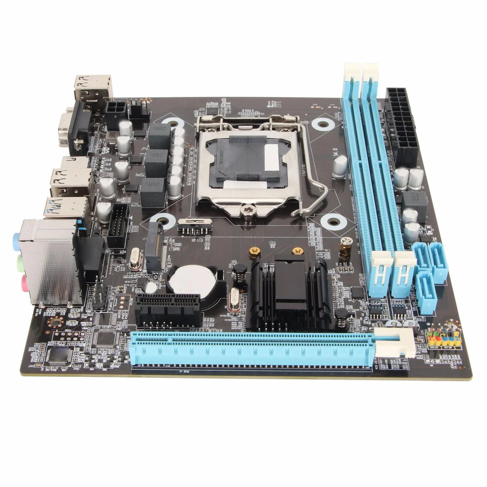 Scheda Madre del Computer, Scheda Madre per Giochi ATX, DDR3 a Doppio Canale, Slot LGA1150, Scheda Madre M.2 NVMe NGFF PCIE, SATA 6Gb/s, VGA, HDMI,LAN, Supporto I3/i5/i7