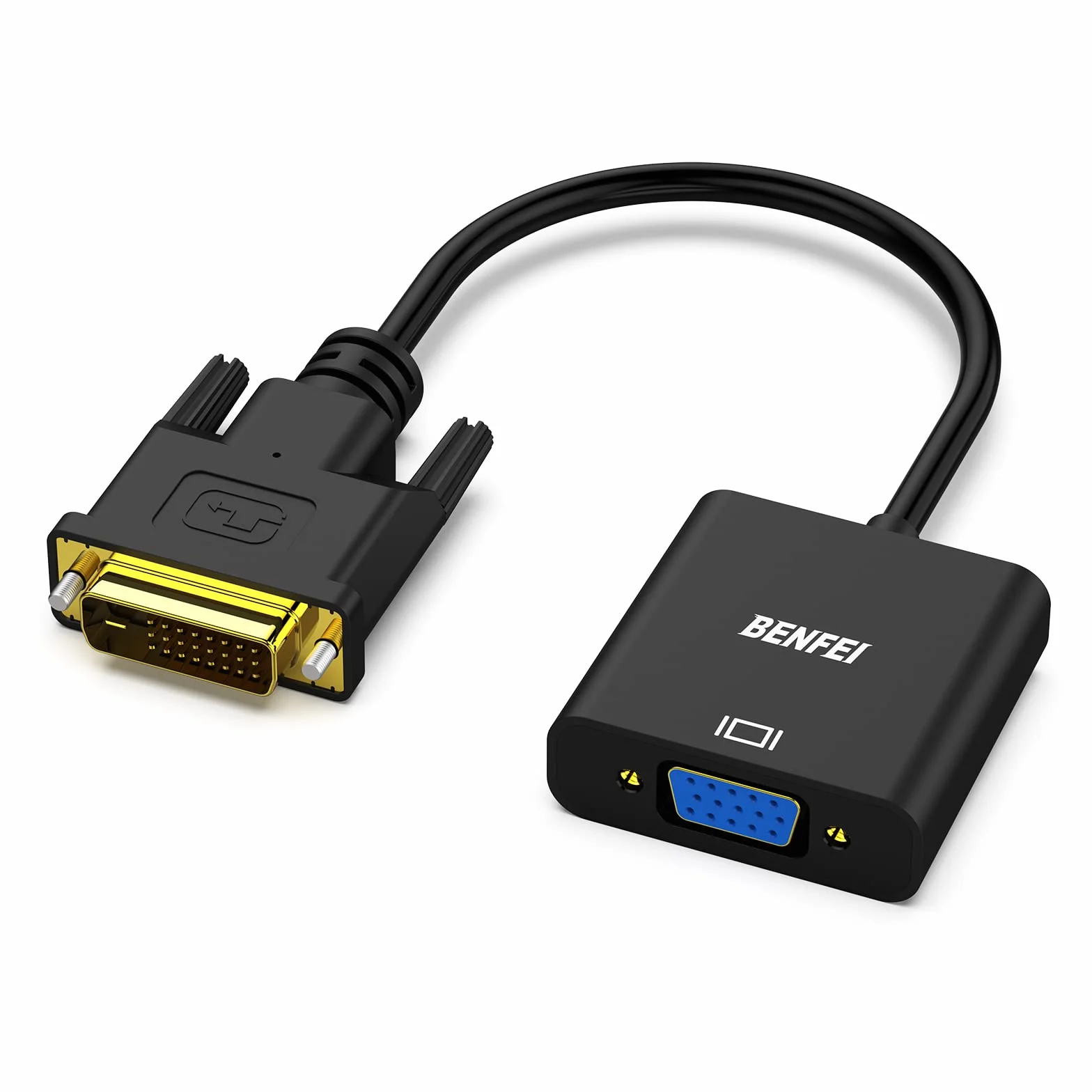 BENFEI Adattatore DVI-D a VGA, adattatore DVI-D 24+1 a VGA, da maschio a femmina