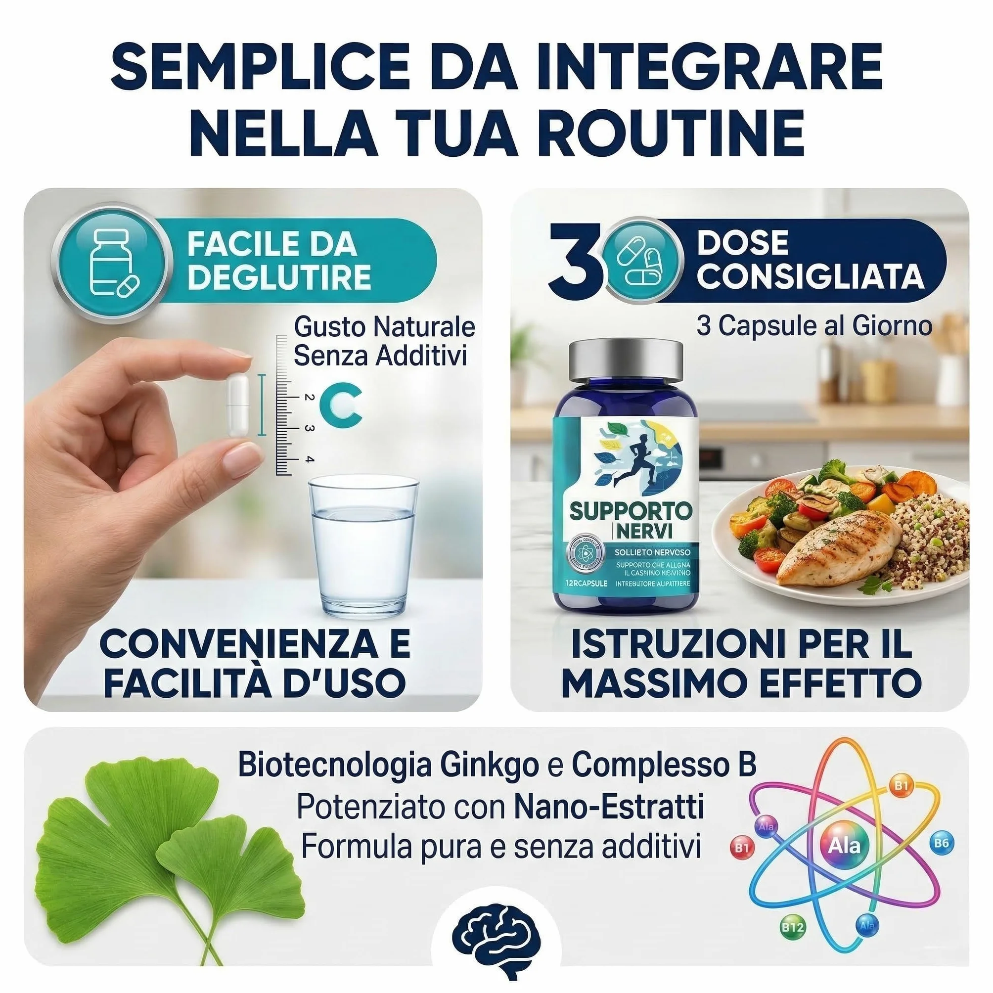 Acido Alfa Lipoico (ALA) 600mg Integratore Antiossidante Supporto Sistema Nervoso Benessere Metabolico