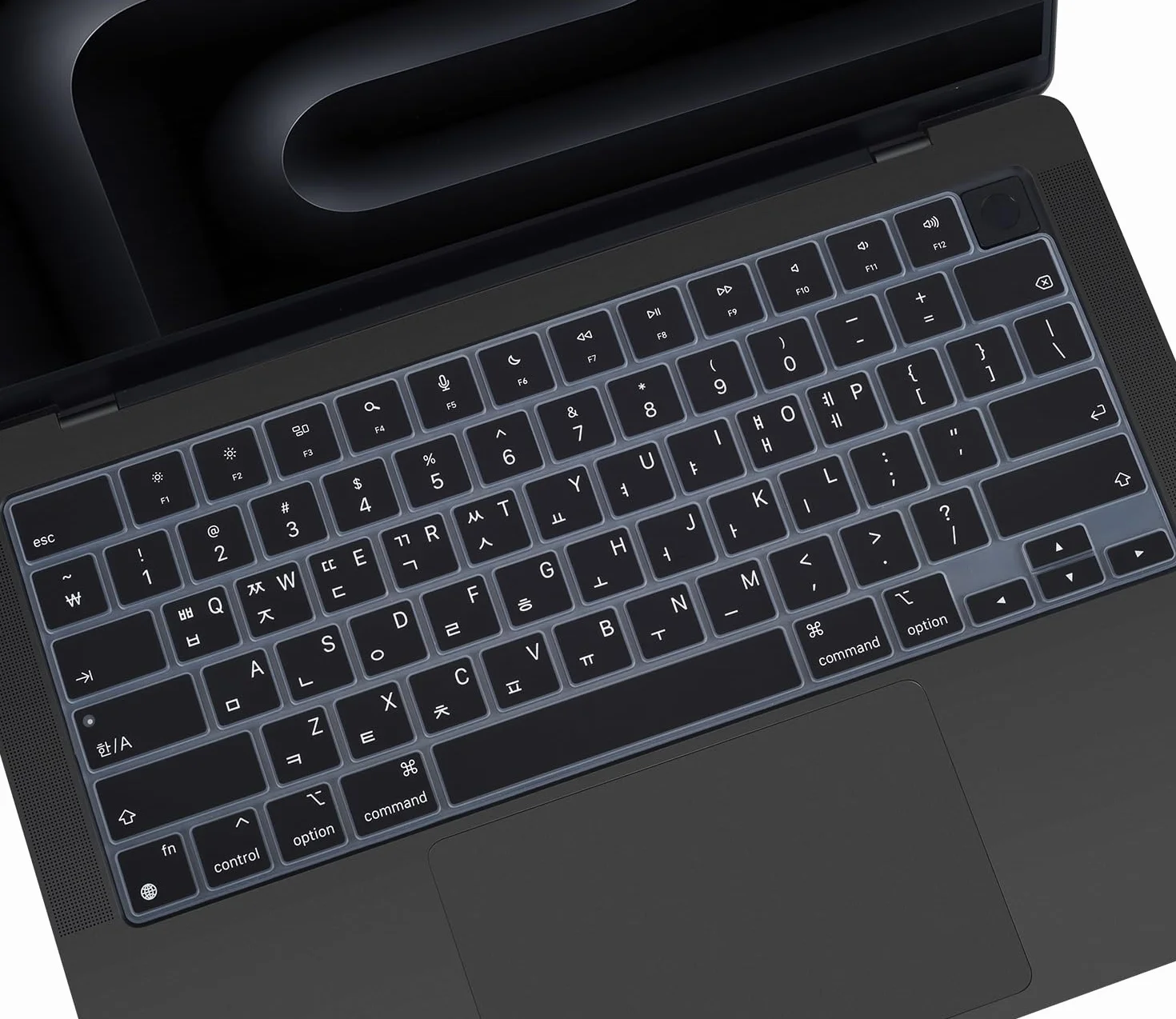 Cover per tastiera coreana in silicone per MacBook Pro 2023 2022 2021 da 14,2 pollici Apple MacBook Pro 14 A2442 A2779/16,1 pollici MacBook Pro 16 A2485 A2780 con chip M3 M2 M1 Pro Max, nero