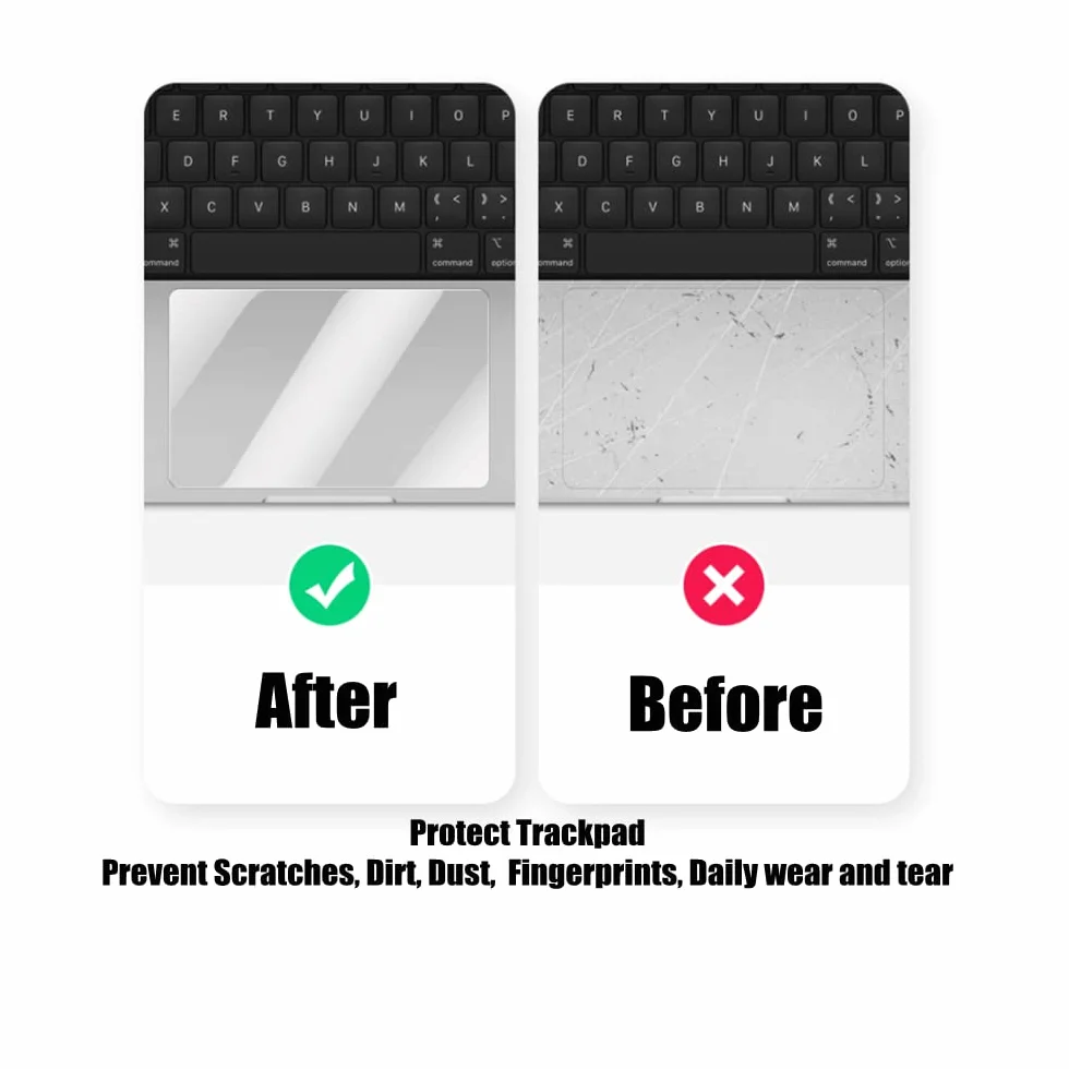 Se7enline Compatibile con MacBook Neo 13" Trackpad Protector 2026 Modello A3404 [2 pezzi] Track Pad Cover Skin Accessori antigraffio, resistente alla polvere, impermeabile, trasparente/trasparente