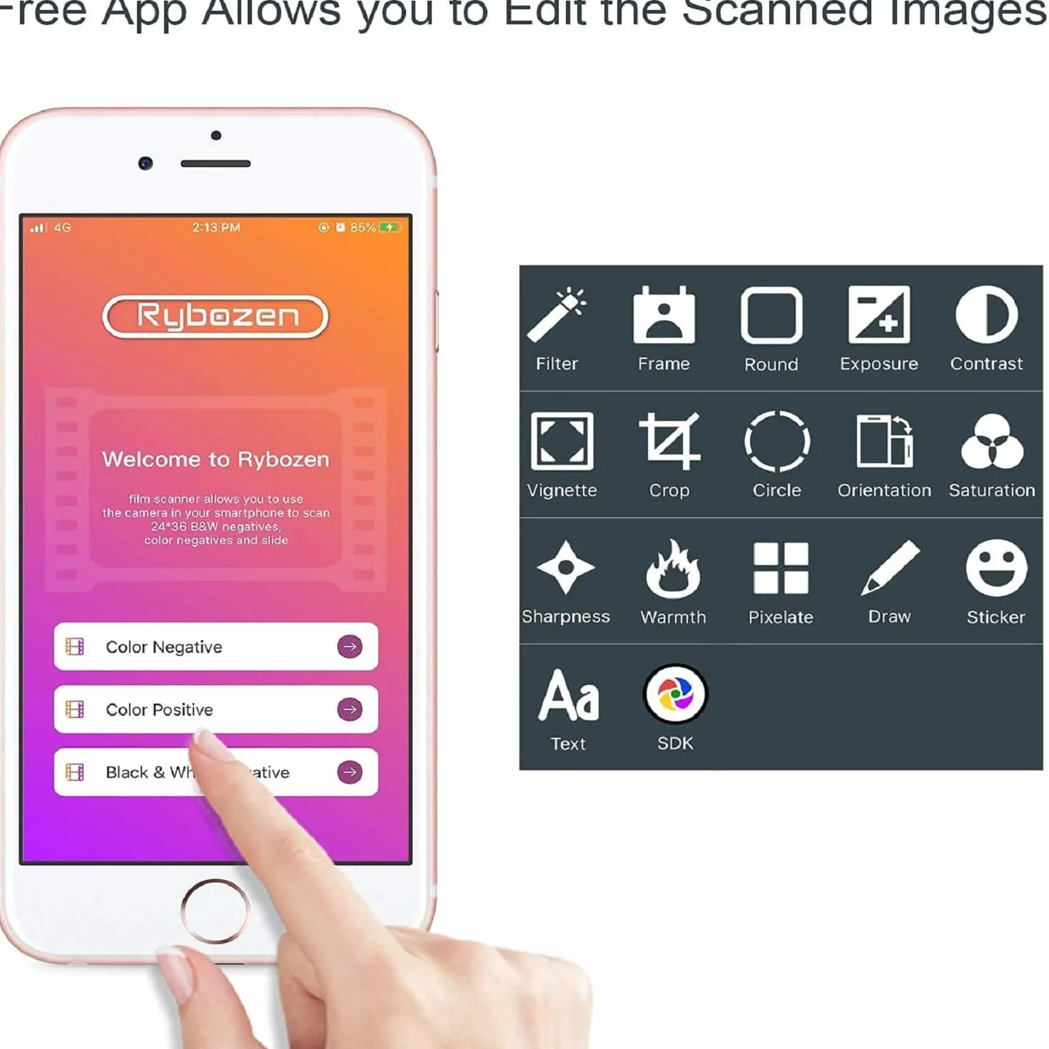 Mobile Film Scanner, Scanner diapositive e negativi, Scanner diapositive, Scanner foto, Digitalizzare diapositive e negativi a casa utilizzando lo smartphone, Conversione pellicole a colori da 35mm