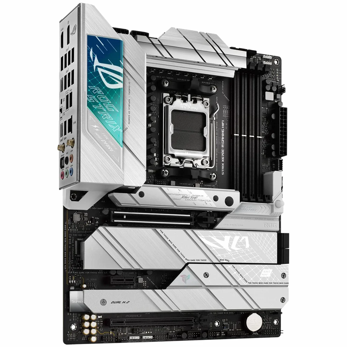ASUS ROG Strix X670E-A Scheda Madre Gaming ATX, AMD AM5, DDR5, Intel 2.5Gb Ethernet, WiFi 4xSATA 6GB/s, Nero
