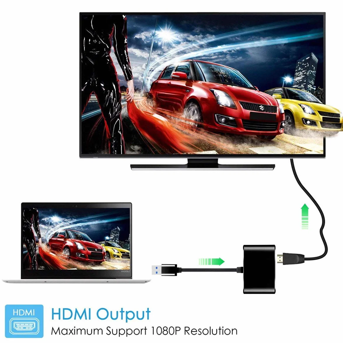 CY USB 3.0 & 2.0 a HDMI & VGA HDTV cavo adattatore scheda grafica esterna per computer portatile Windows MacBook