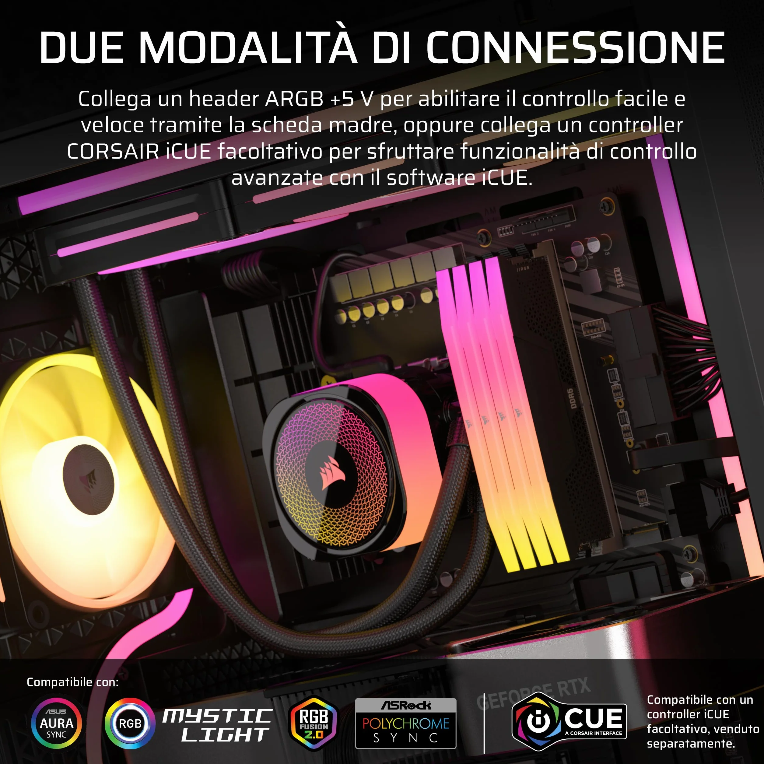 CORSAIR LS350 Aurora Light RGB Strips 350mm – 2x Magnetic Diffused Individually Addressable RGB LED Strips – +5V ARGB Header or CORSAIR iCUE Controller – ARGB to iCUE 3-Pin Adapter Cable Included