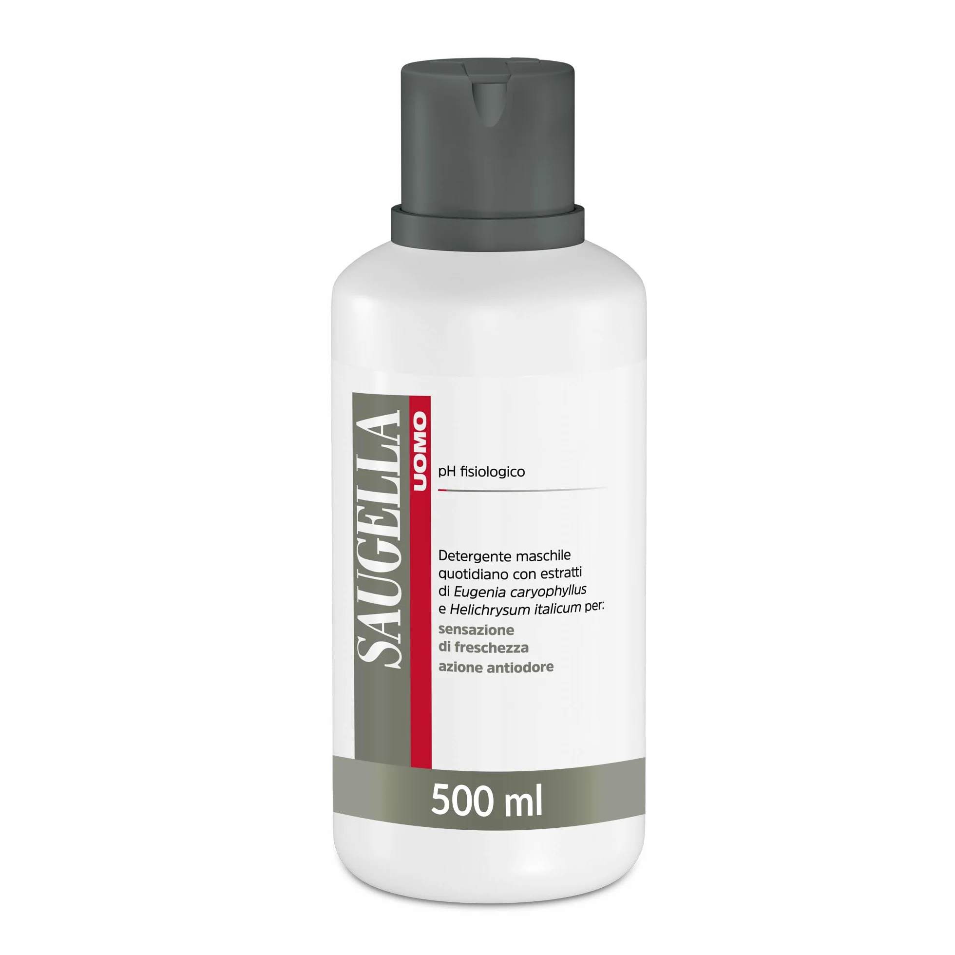 Saugella Uomo Detergente Intimo e Corpo Rivitalizzante Antiodore 500 ml