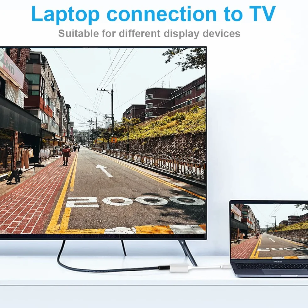 Adattatore da USB C a VGA Thunderbolt 3 Compatibile con Chromebook Pixel MacBook Pro Lenovo 900 Dell XPS 13
