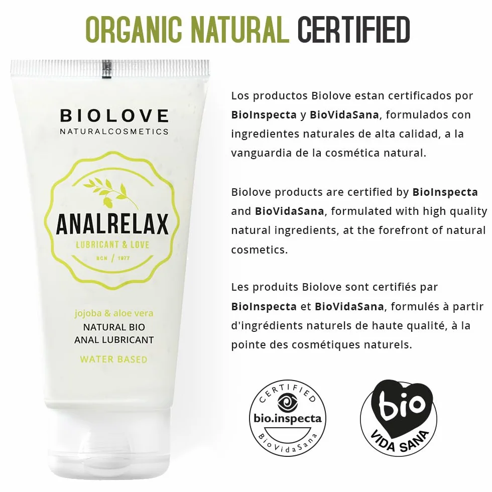 Anal Relax Gel Lubrificante Anale a base d'acqua con jojoba e aloe vera 100ml