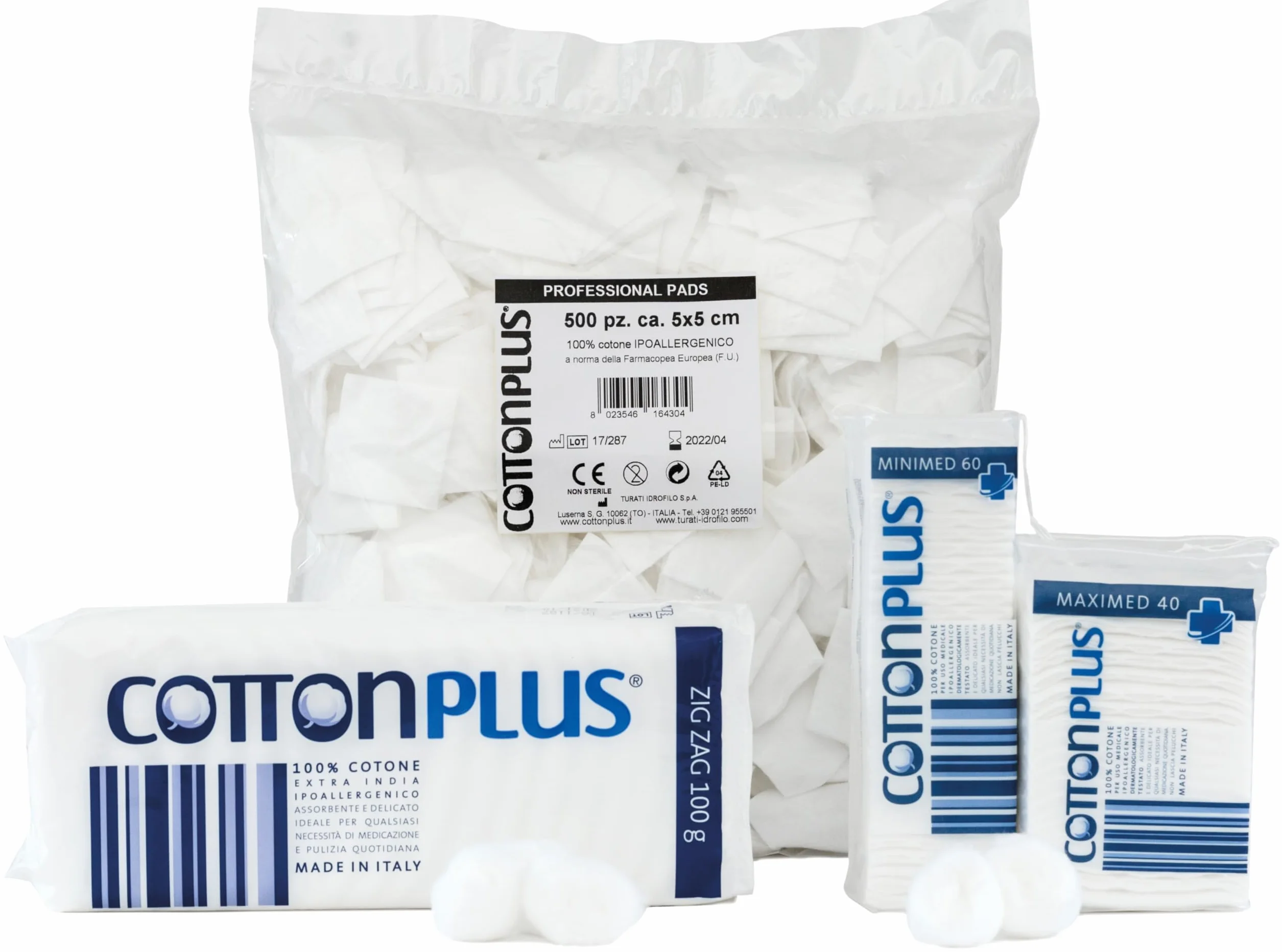 LINEA MEDICALE Cotton Plus ZIG ZAG 250g 100% Puro Cotone Idrofilo Cardato Uso Medicale