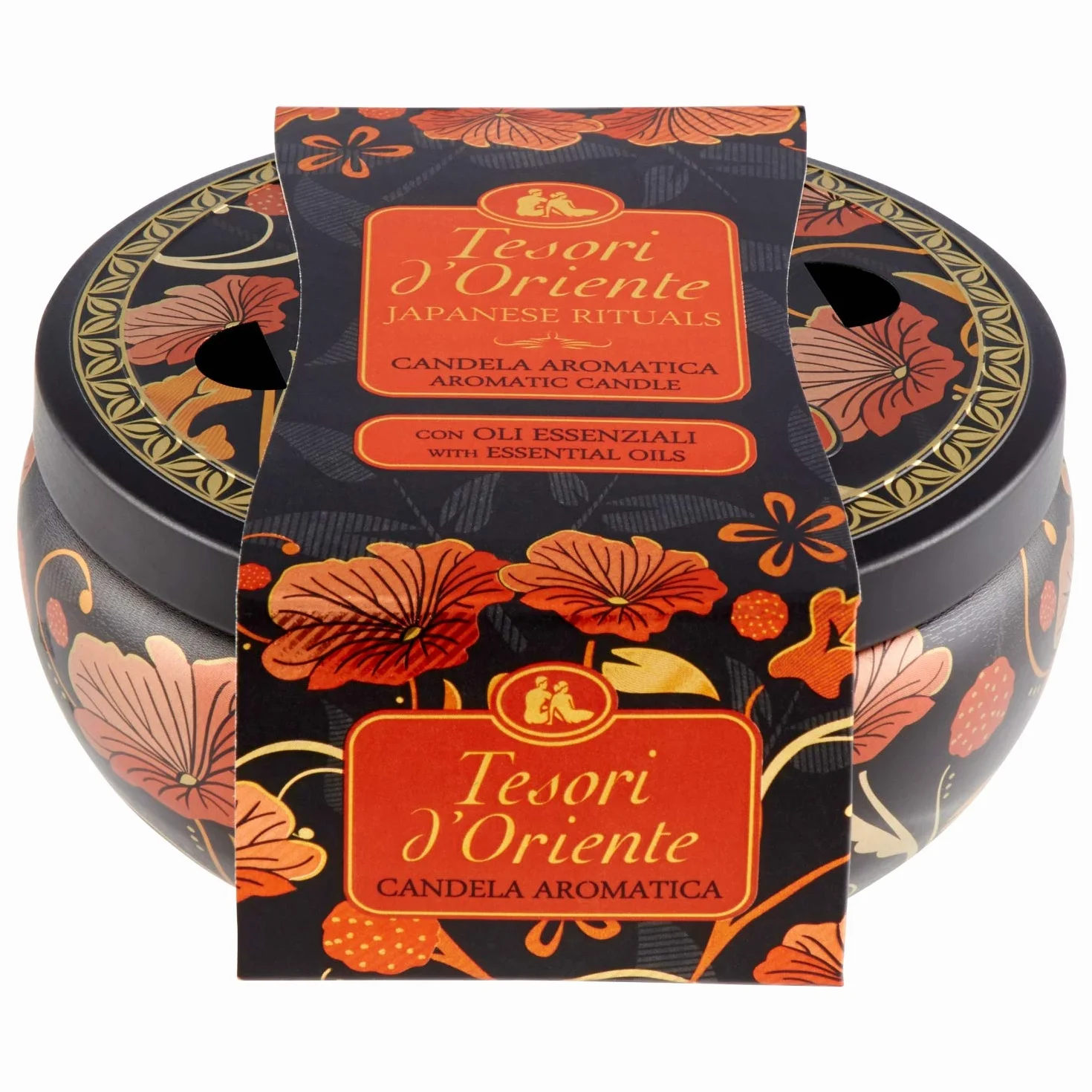 Tesori d'Oriente Candela Profumata Japanese Rituals 200g 2 Stoppini Bergamotto Patchouli