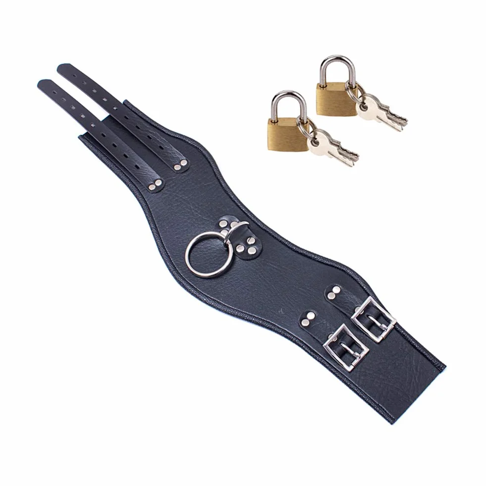 Roluck Collare in pelle con grande O-Ring SM Choker Punk Sex Giocattolo