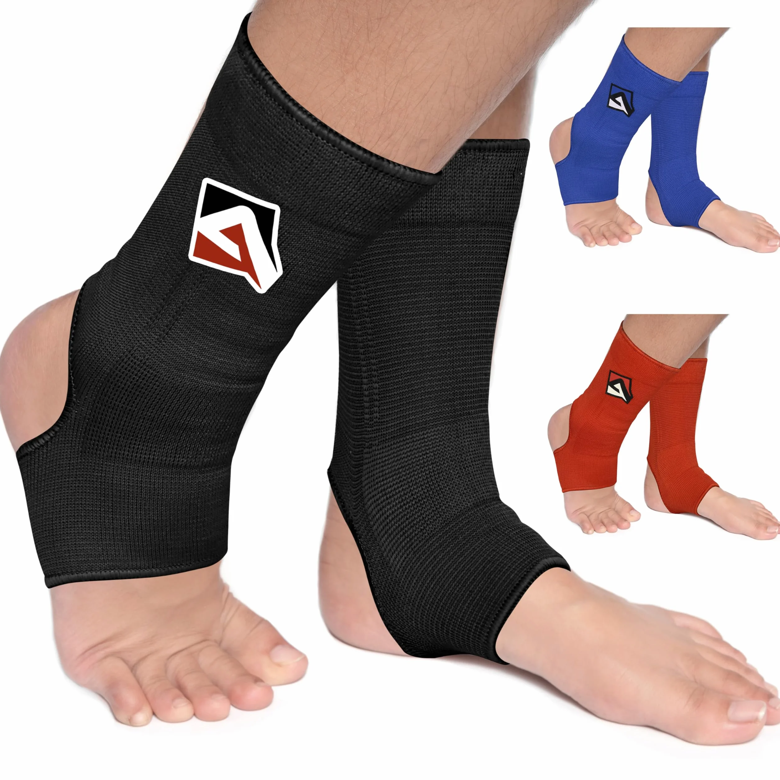 AQF Cavigliera Sportiva per Distorsione per MMA Muay Thai Protezione per Piedi Tutore Caviglia Kickboxing Elasticizzata Compressione Manica