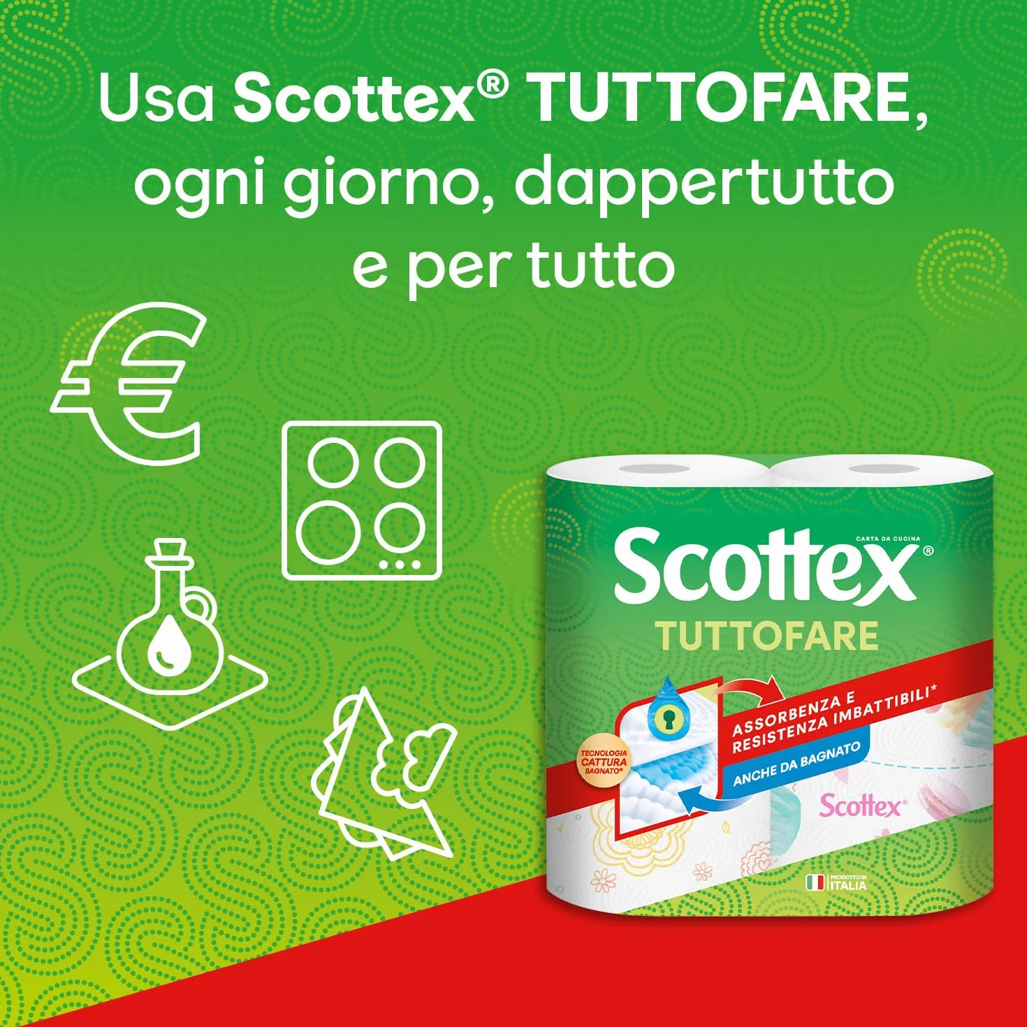 Scottex Tutto Fare Carta Da Cucina Ultra Assorbente 6 Maxi Rotoli